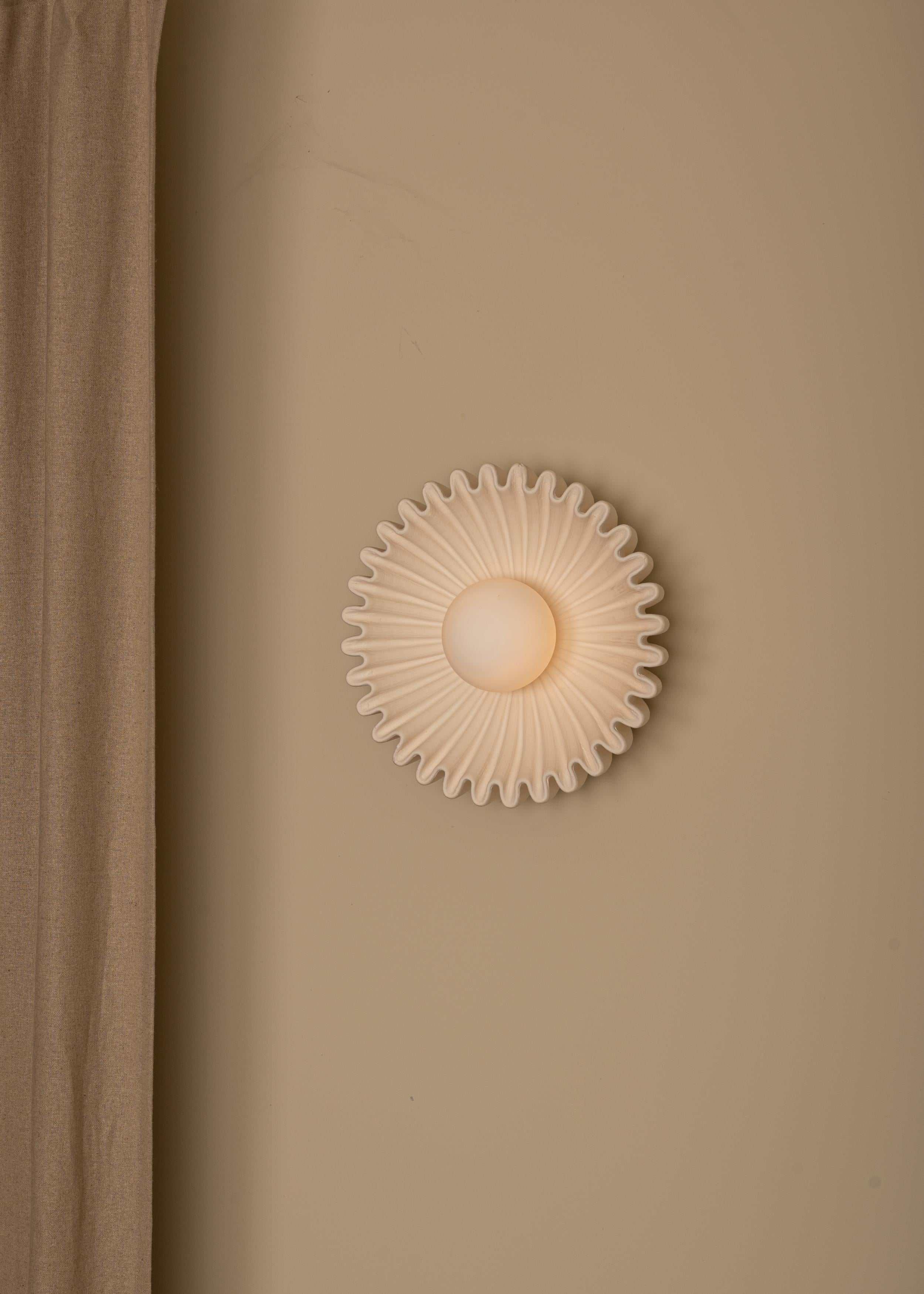 Other Ostro Ecru Ceramic Wall Sconce by Simone & Marcel For Sale