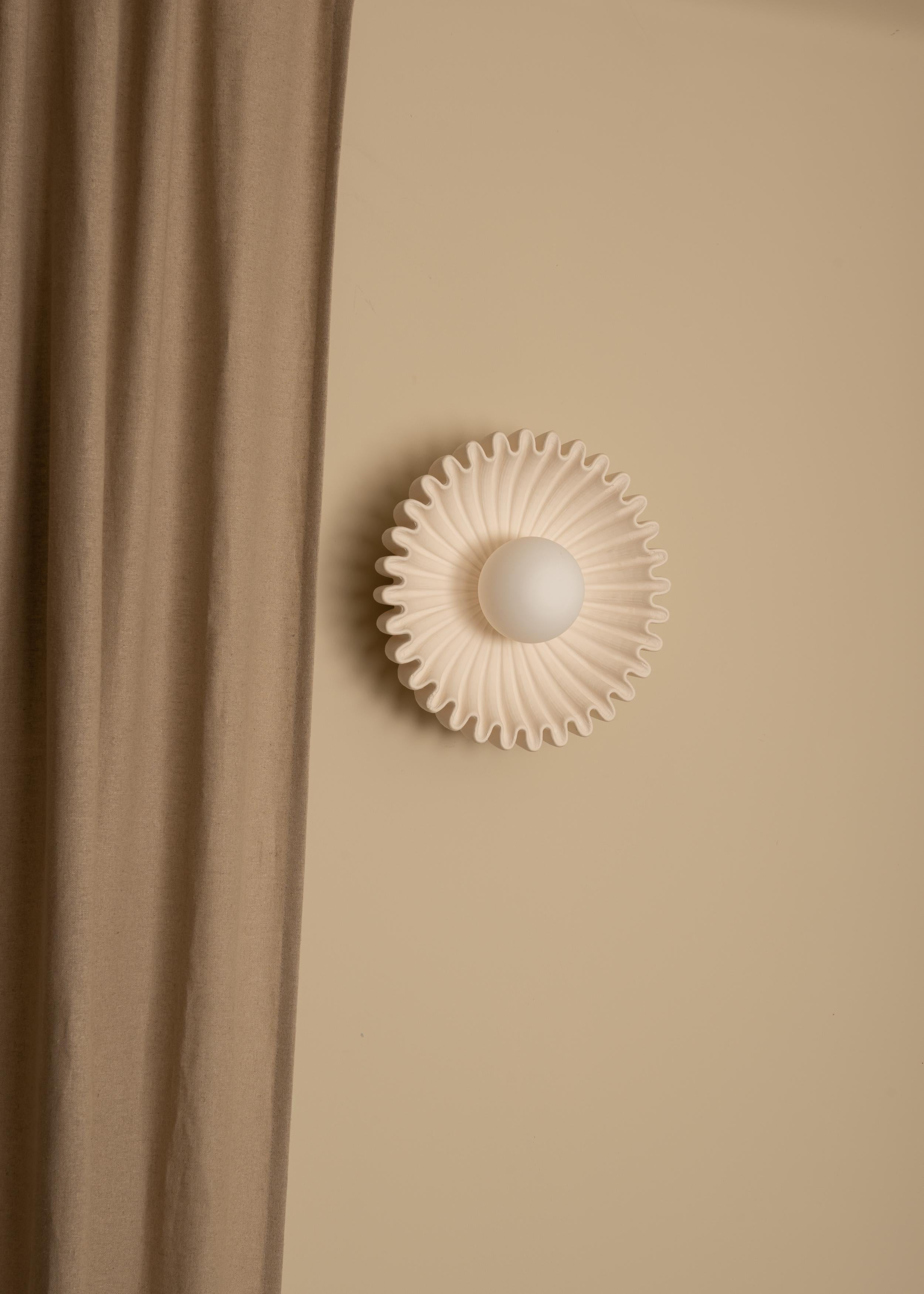 Post-Modern Ostro Ecru Ceramic Wall Sconce by Simone & Marcel For Sale