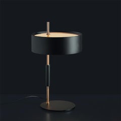 Ostuni e Forti 1953 Table Lamp by Oluce, Satin Gold & Black