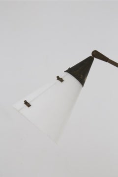 Lampadaire vintage rare Ostuni and Forti en laiton Mod. 339-2 PX