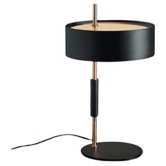Lampe de table Ostuni e Forti 1953 par Oluce, or satiné et noir