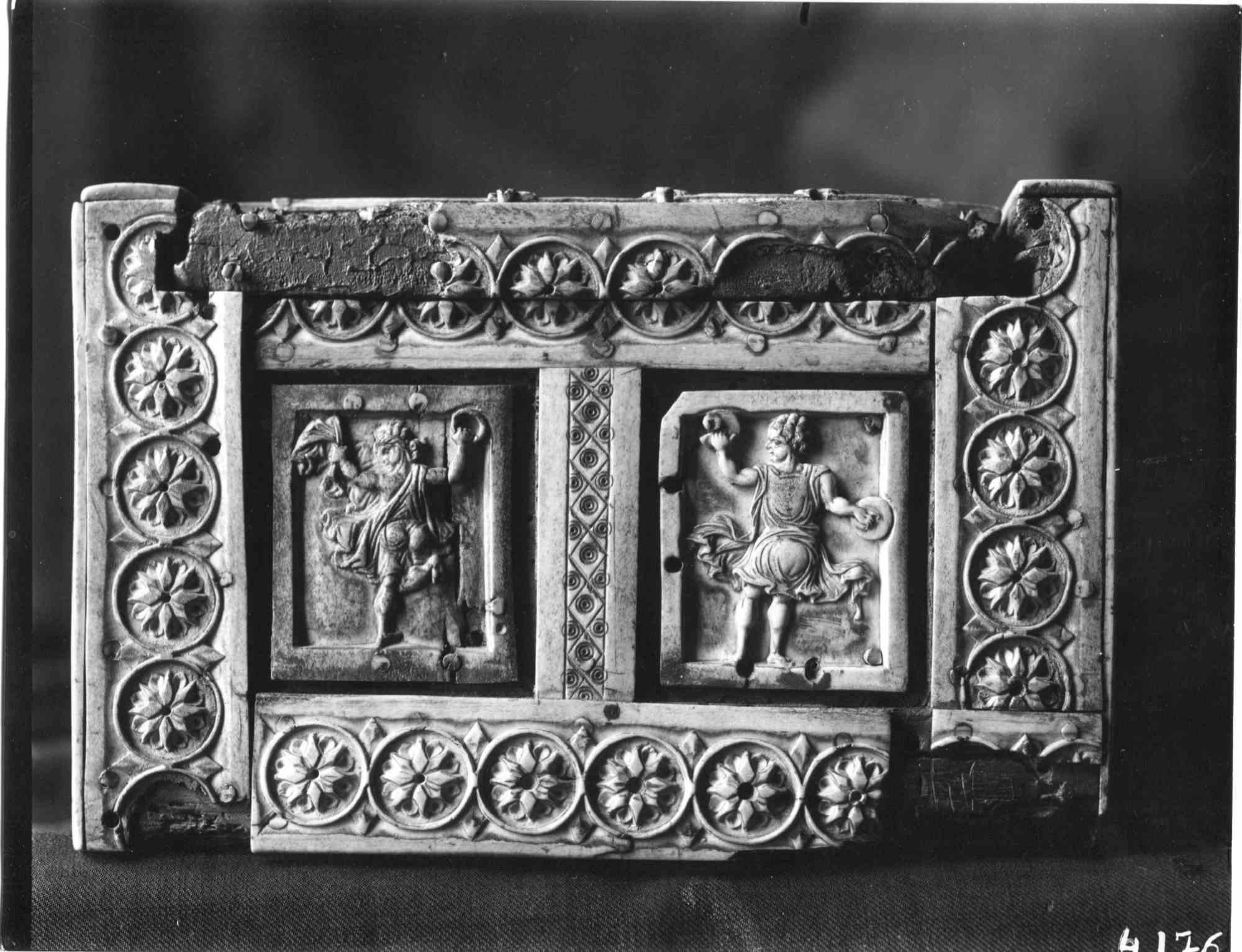 Osvaldo Böhm Figurative Photograph - Byzantine Relief- Vintage Photo Detail by Osvaldo Bohm - Early 20th Century