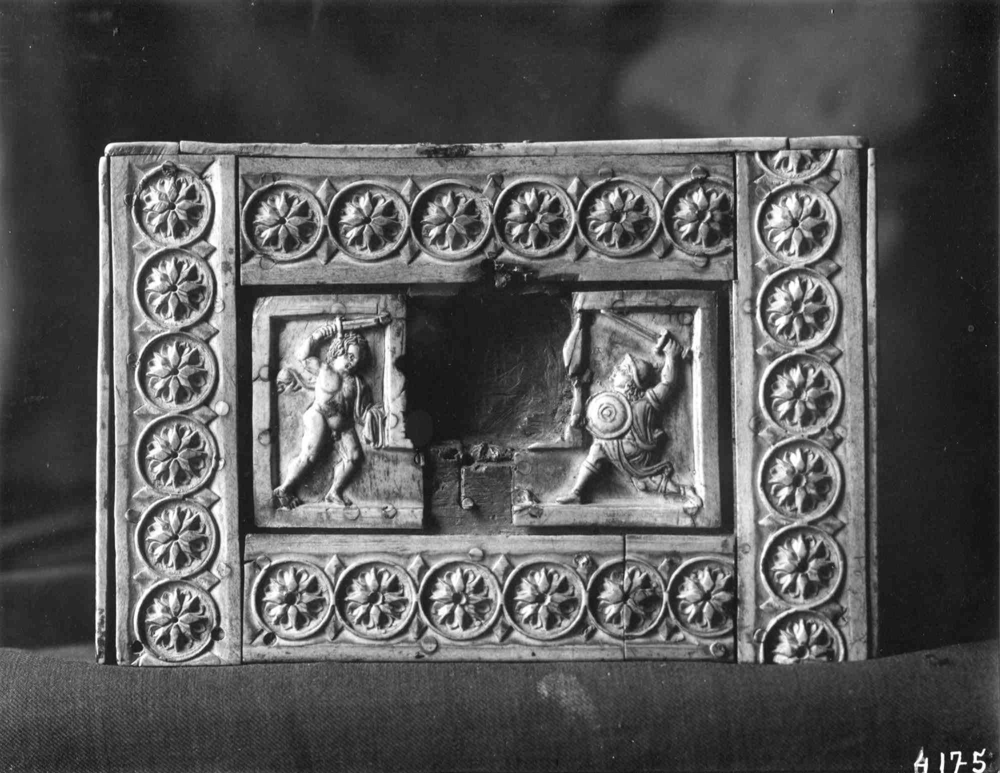 Osvaldo Böhm Figurative Photograph - Byzantine Relief - Vintage Photo Detail by Osvaldo Bohm - Early 20th Century