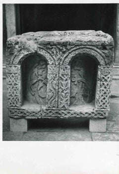 Roman Tomb in Venice - Vintage b/w Photo by Osvaldo Bohm - Early 20th Century