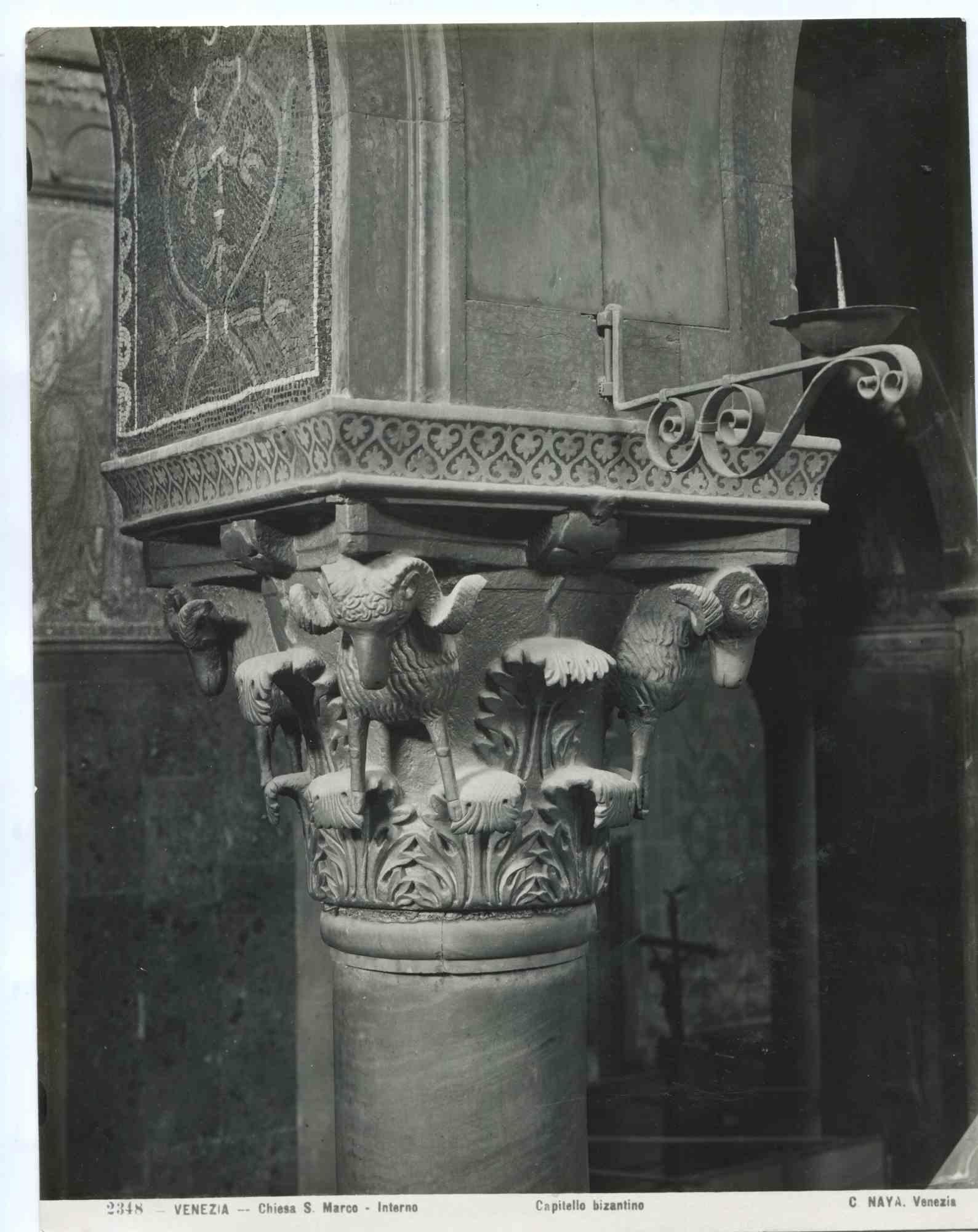 Osvaldo Böhm Figurative Photograph - Vintage Photo Detail of St Mark's Cathedral by Osvaldo Bohm - Early 20th Century