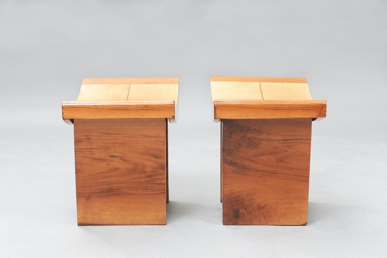 Italian Osvaldo Borsani circa 1930 Attributed Stools One Pair