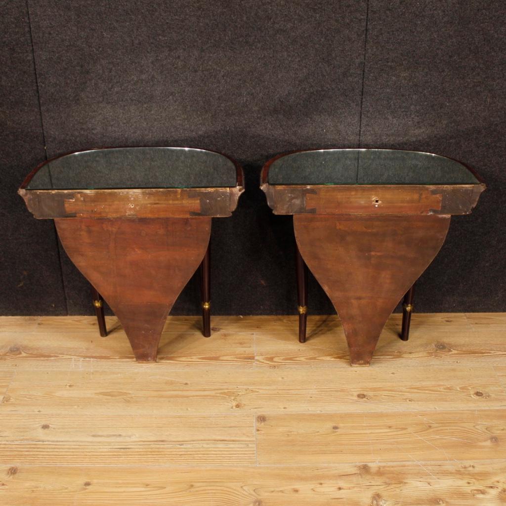 Osvaldo Borsani 20th Century Lacquered Wood Italian Design Bedside Tables, 1950 7