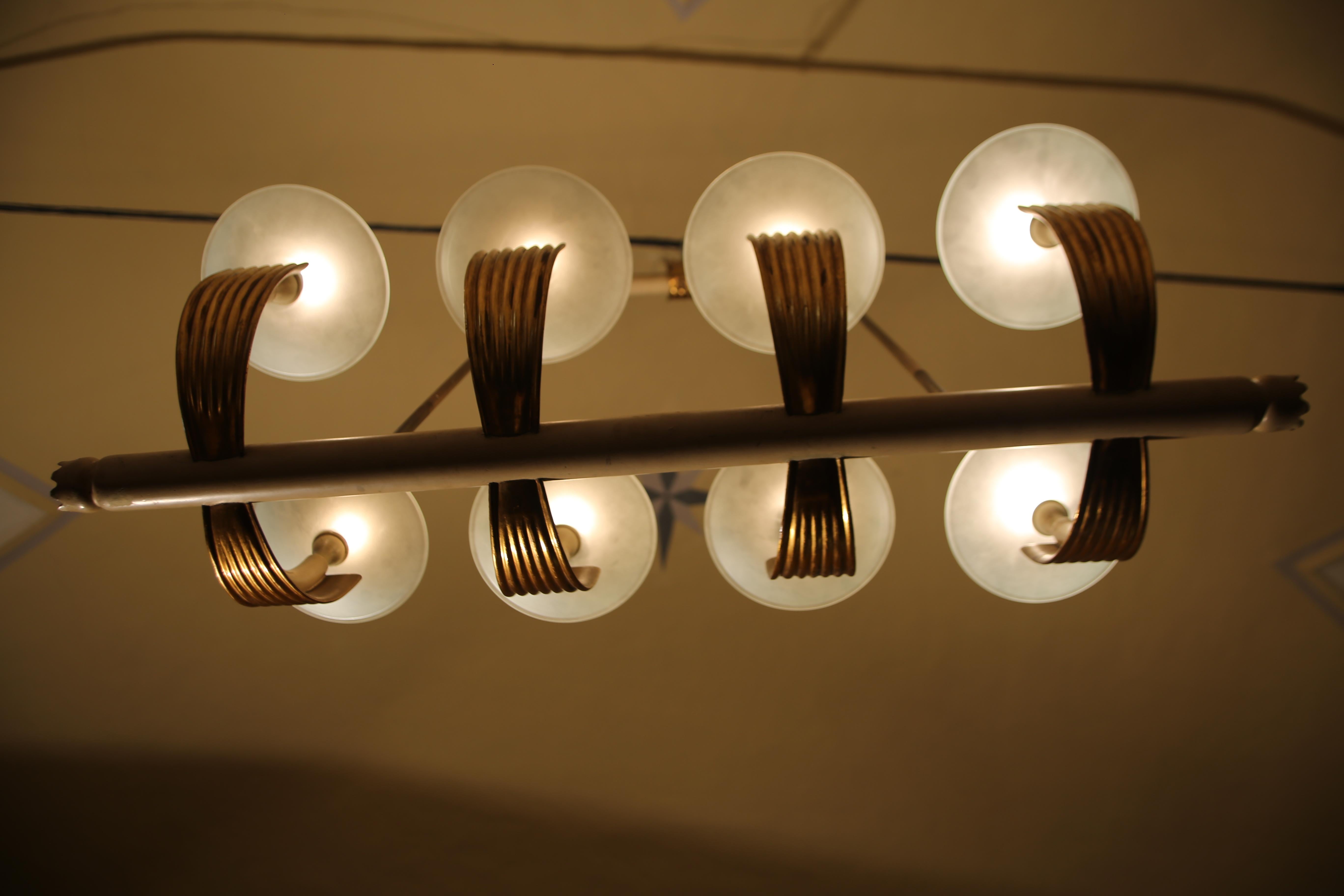 Atelier Borsani Varedo big  chandelier from the 1940s in vendita 2