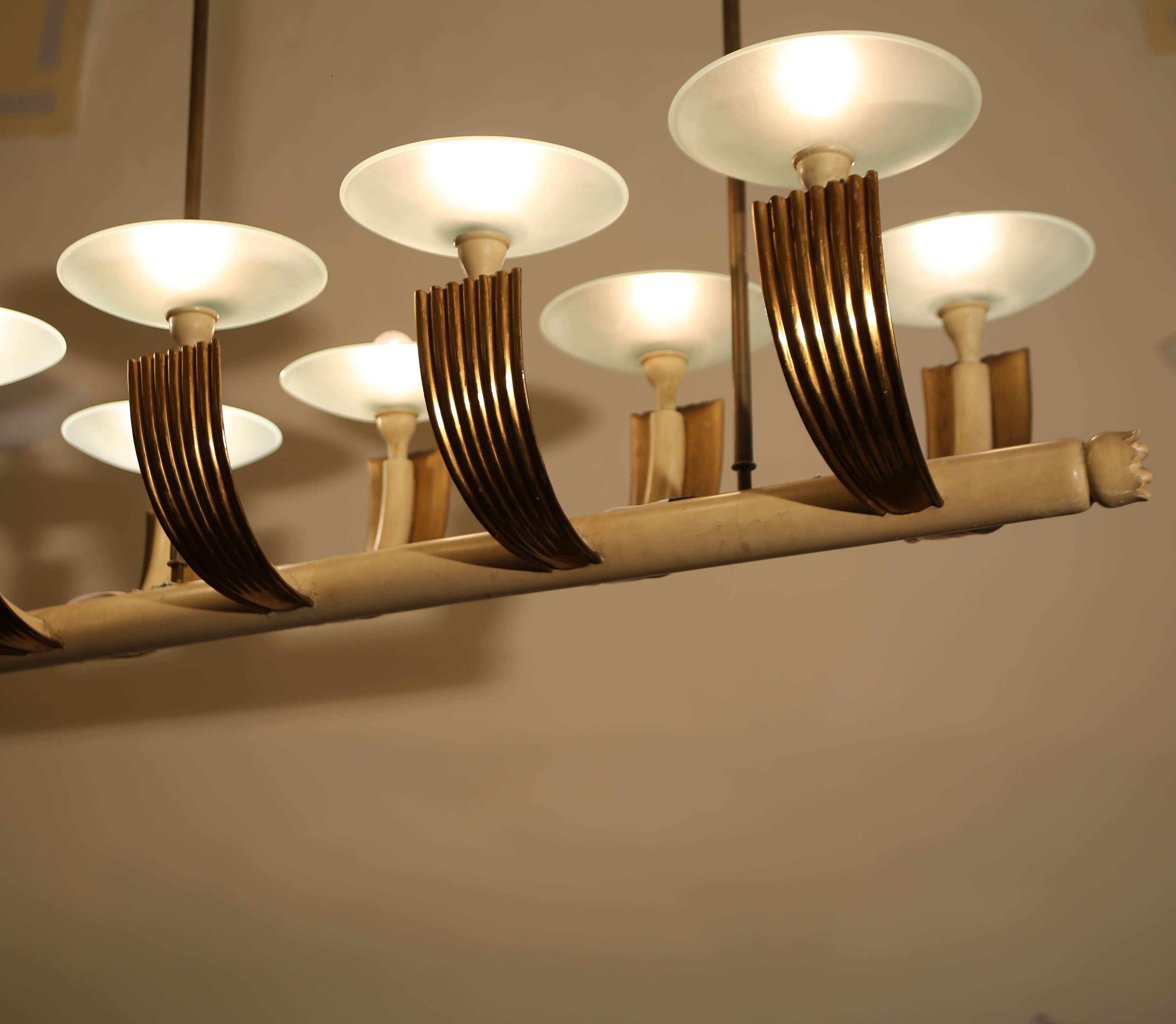 Mid-20th Century Atelier Borsani Varedo big  chandelier from the 1940s in vendita