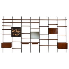 Osvaldo Borsani and Agenore Fabbri E22 shelving system for Tecno, Italy, 1950s