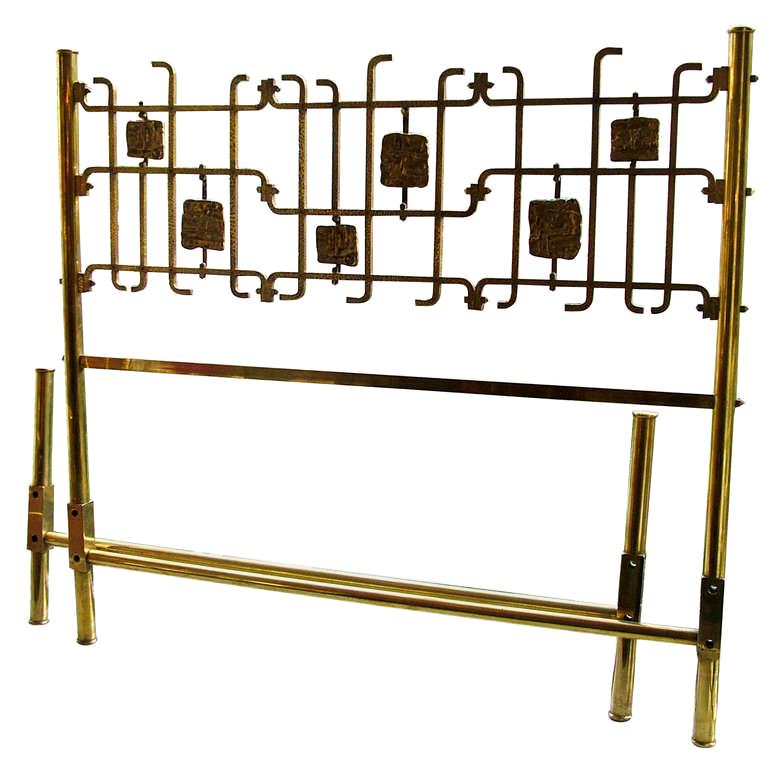 Osvaldo Borsani and Arnaldo Pomodoro Brass Bronze Bed, circa 1950s