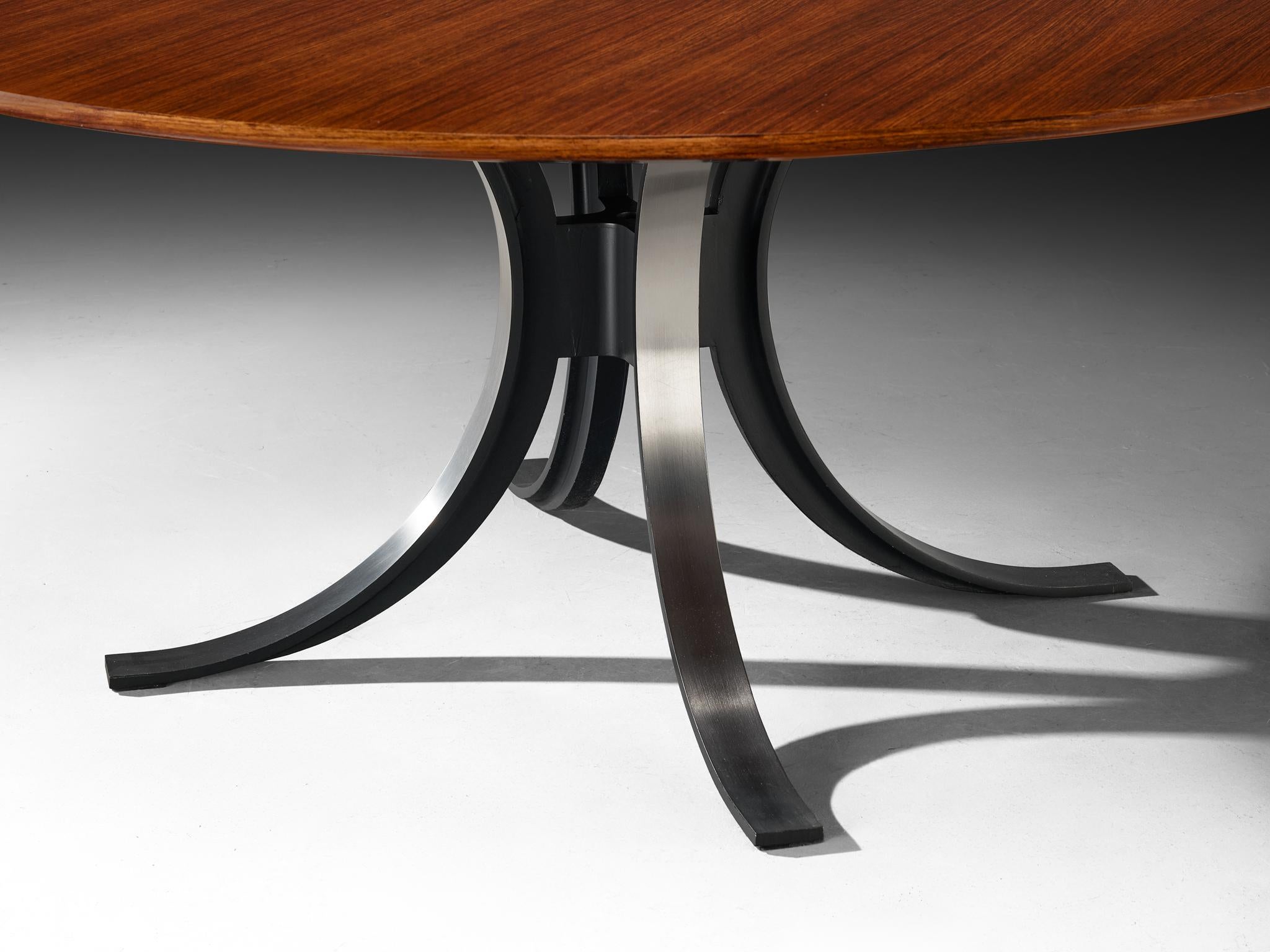 Mid-Century Modern Osvaldo Borsani and Eugenio Gerli for Tecno Round 'T69' Dining Table For Sale