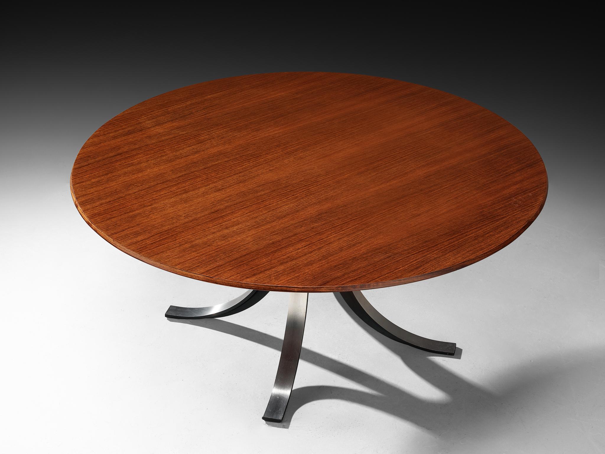 Italian Osvaldo Borsani and Eugenio Gerli for Tecno Round 'T69' Dining Table For Sale