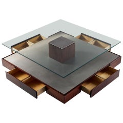 Marco Fantoni Tecno Low Central Table Italian Design, 1960s