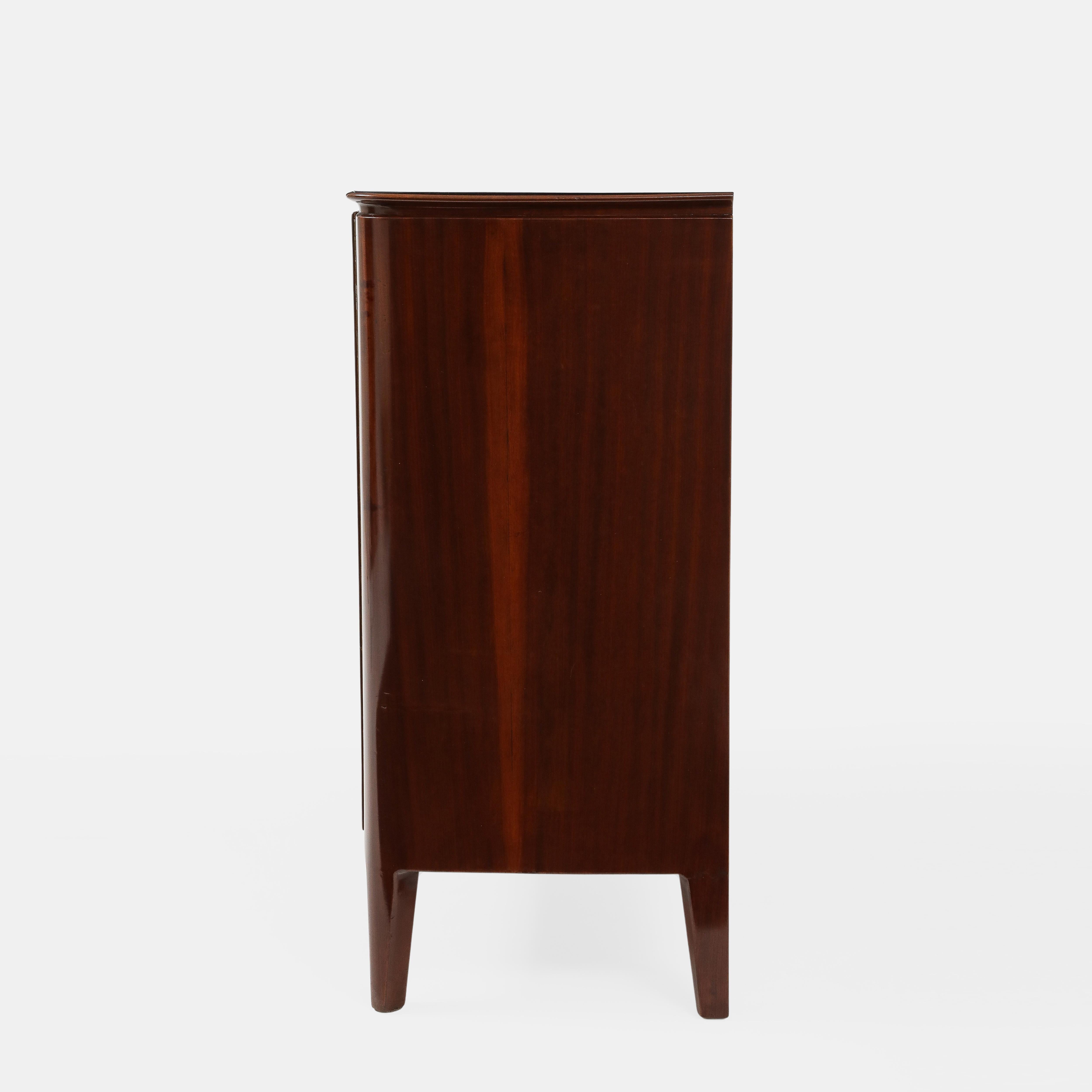 Mid-Century Modern Rare armoire ou buffet en acajou Osvaldo Borsani et Lucio Fontana pour AVB en vente