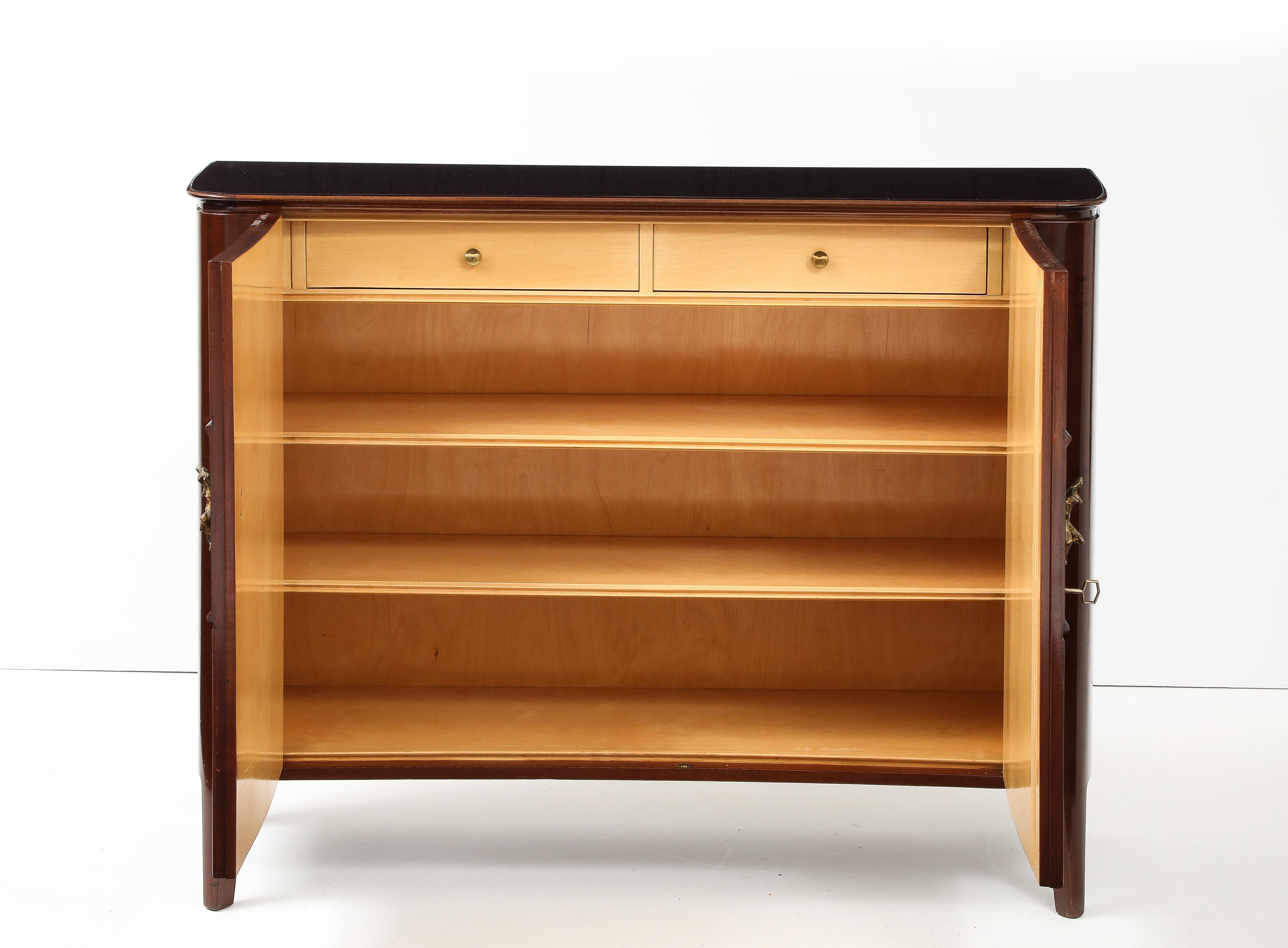 Rare armoire ou buffet en acajou Osvaldo Borsani et Lucio Fontana pour AVB en vente 1