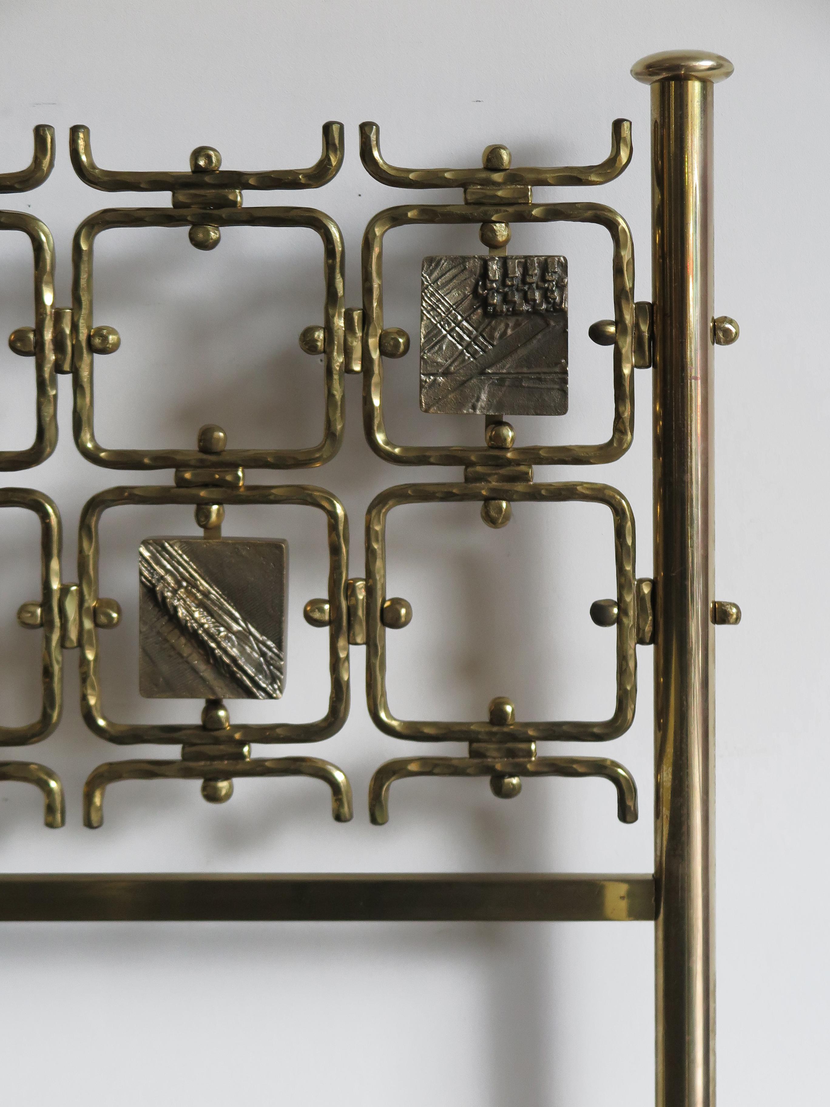 Osvaldo Borsani & Arnaldo Pomodoro for Tecno Italian Brass Bed, 1950s 11