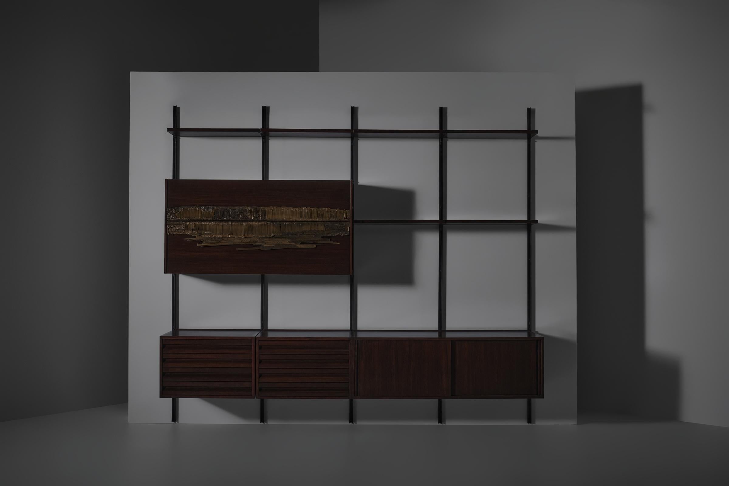 Osvaldo Borsani y Arnaldo Pomodoro mod. Librería E22 para Tecno, Italia 1957 en Bueno estado para la venta en Rotterdam, ZH