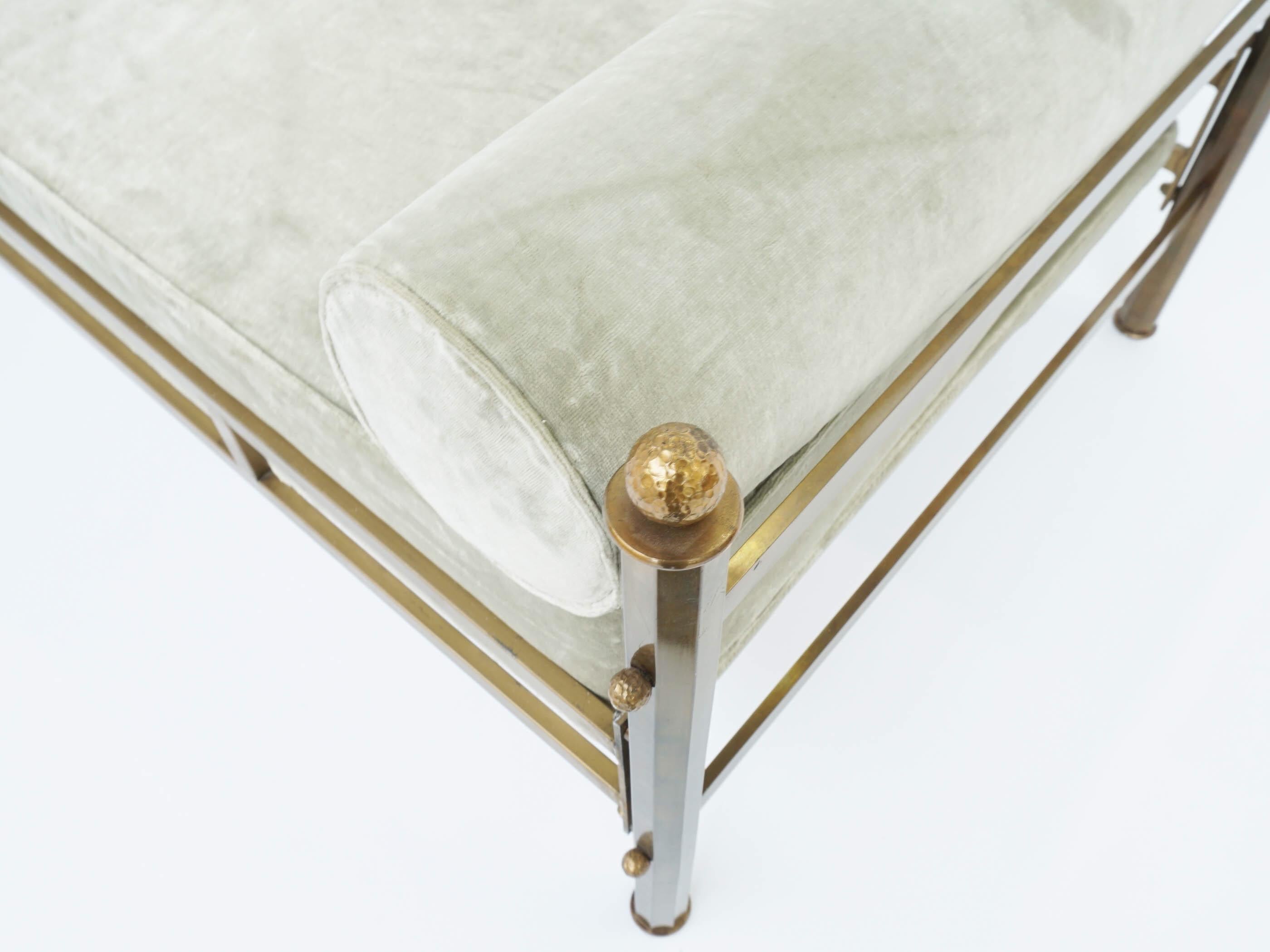 Osvaldo Borsani Atelier and Analdo Pomodoro Cast Brass Artist Day Bed For Sale 7
