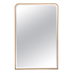 Osvaldo Borsani Att. Oak Wall Mirror with Beveled Mirror Glass, circa 1950