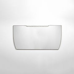 Osvaldo Borsani Attr, Monumental Wall Mirror, Tinted Mirror, Brass, Italy, 1940s