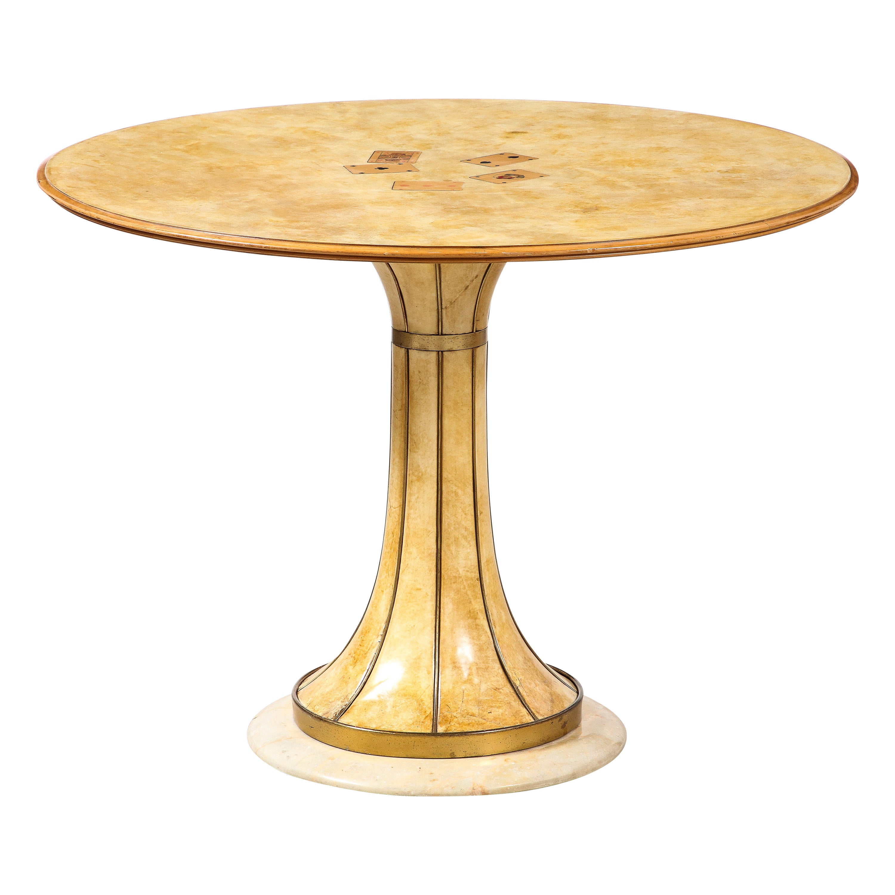 Osvaldo Borsani Attributed Center Card Table, Italy, circa 1940's