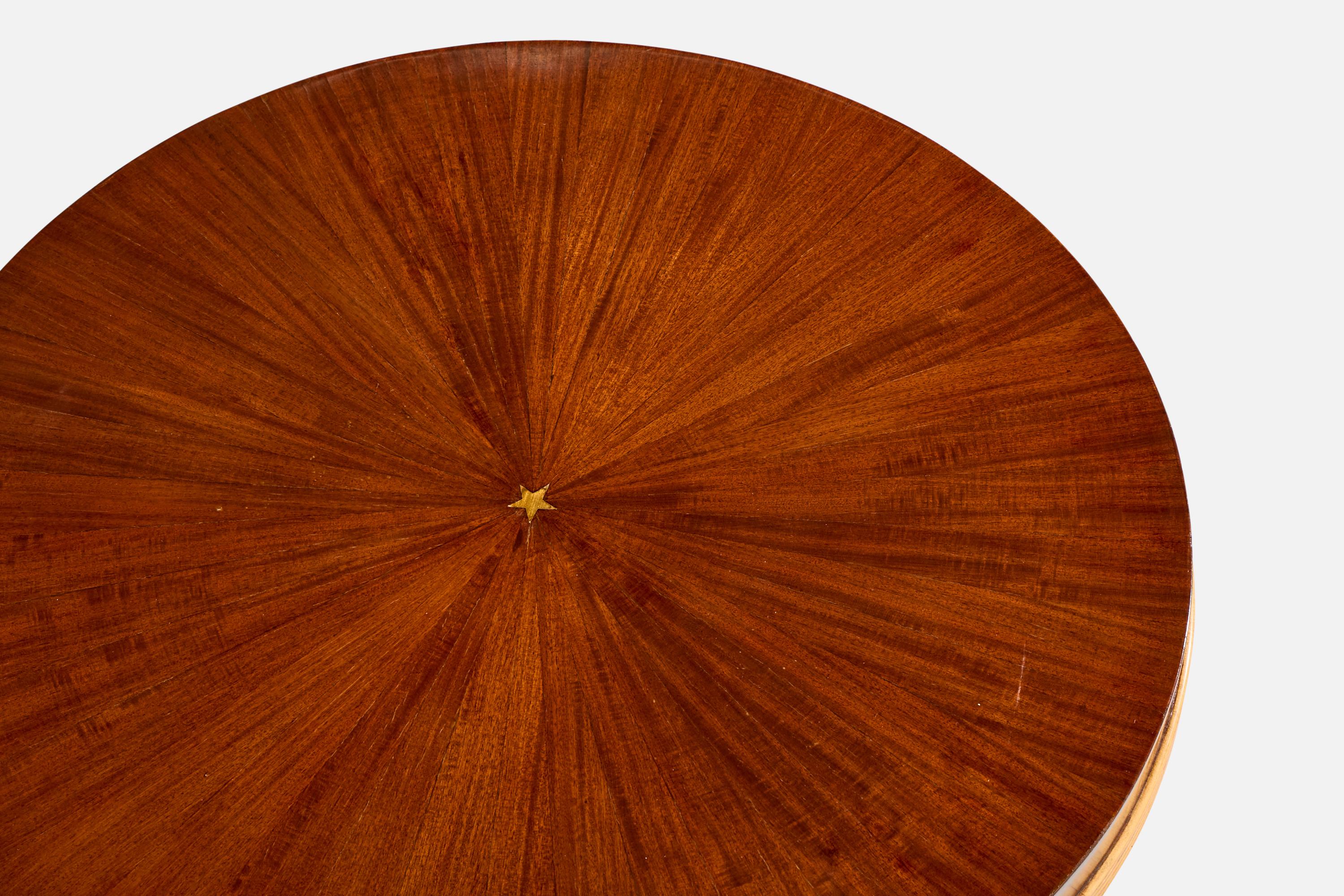 Osvaldo Borsani Attribution, Coffee Table, Mahogany, Ash, Fruitwood, Italy, 1950 For Sale 2