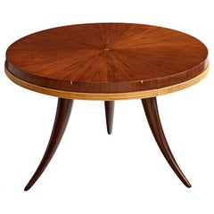Osvaldo Borsani Attribution, Coffee Table, Mahogany, Ash, Fruitwood, Italy, 1950