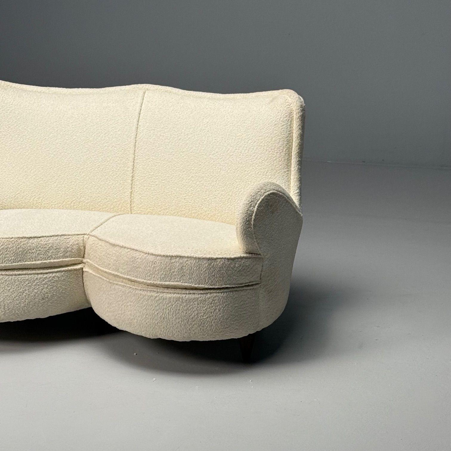 Attribution Osvaldo Borsani, canapé en forme de cœur, modernité italienne du milieu du siècle dernier, années 1950. en vente 1