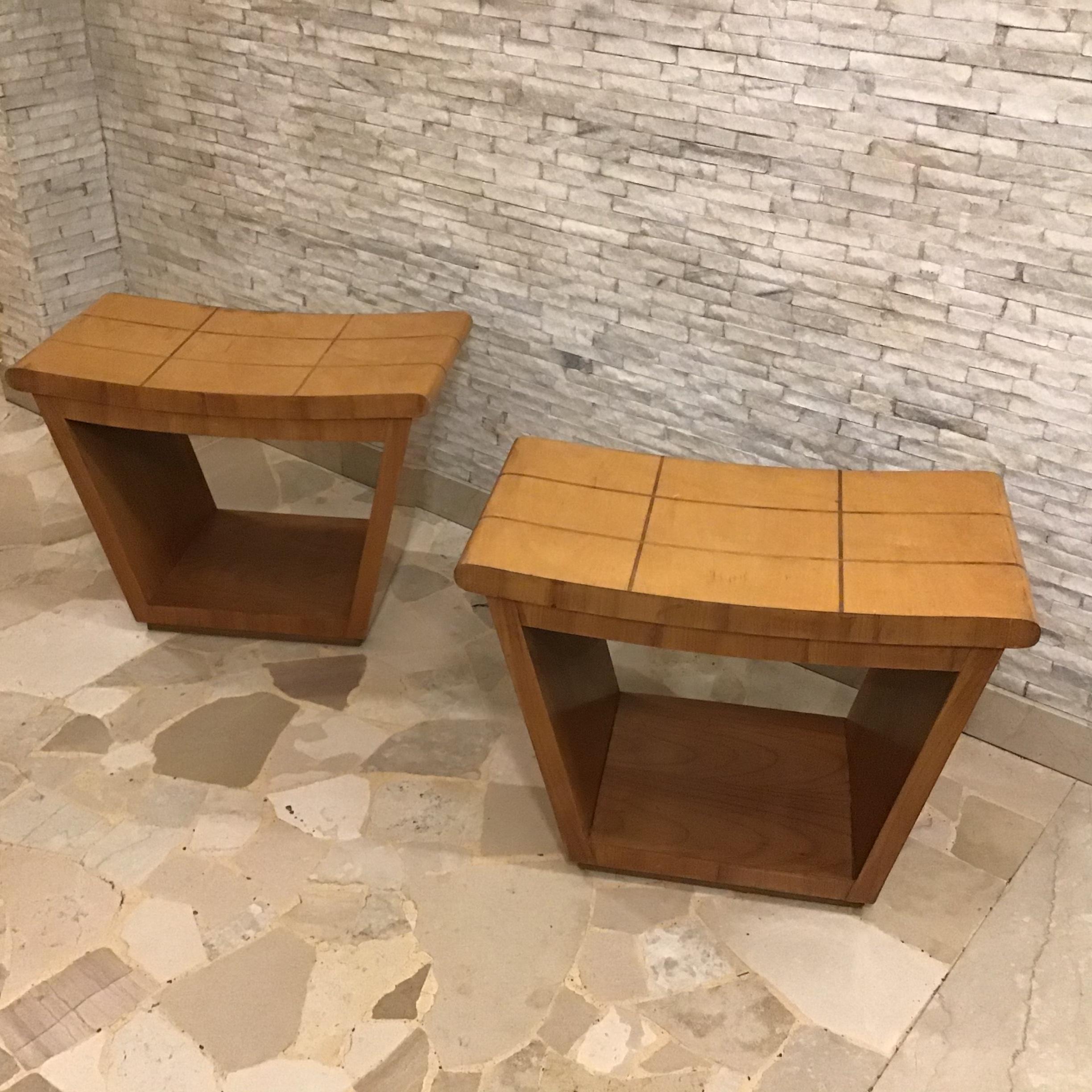 Bois Tabouret en bois Osvaldo Borsani  1950 Italie