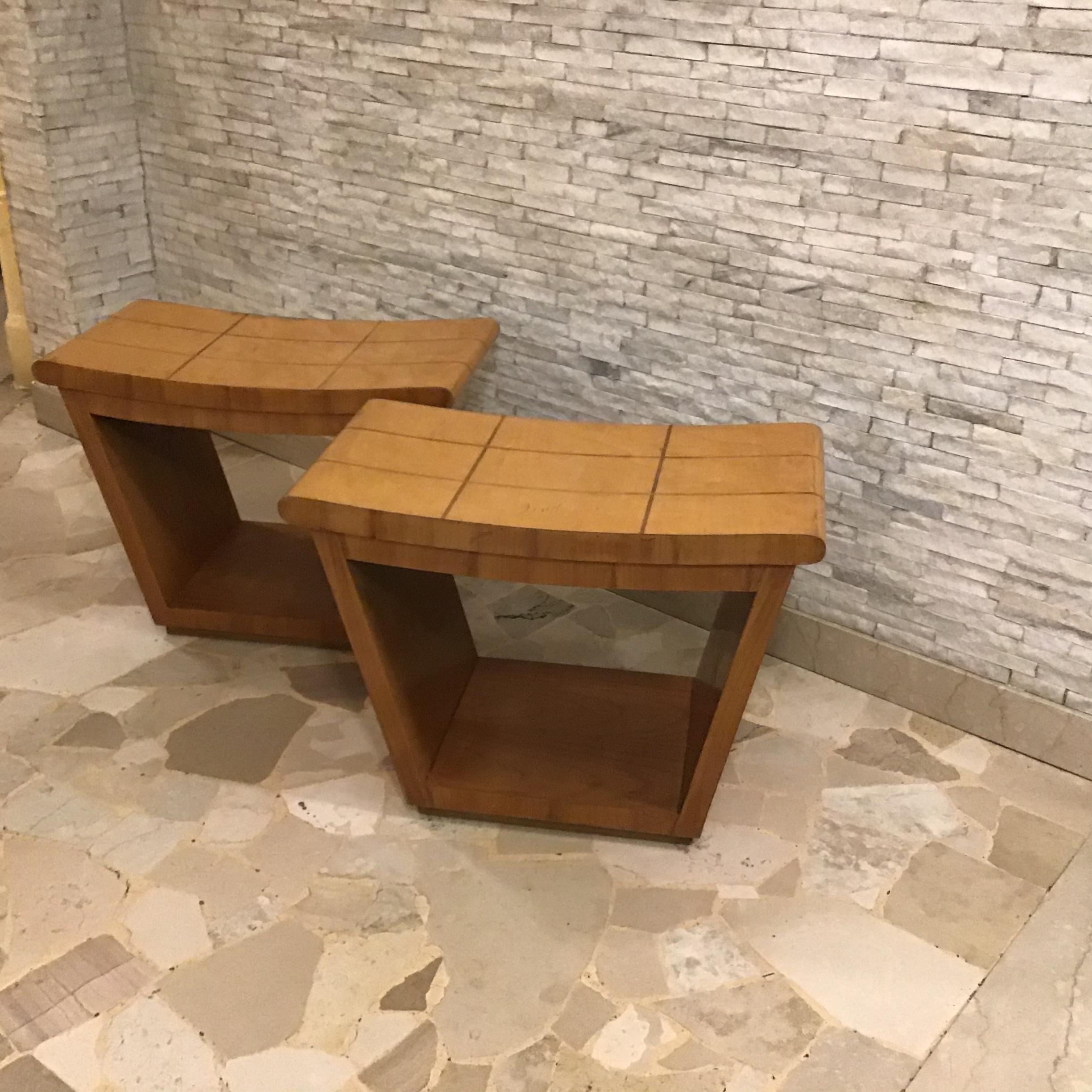 Tabouret en bois Osvaldo Borsani  1950 Italie 3