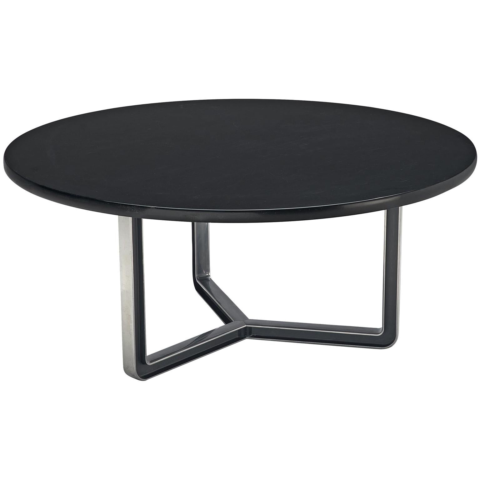 Osvaldo Borsani Black Lacquered Conference Table