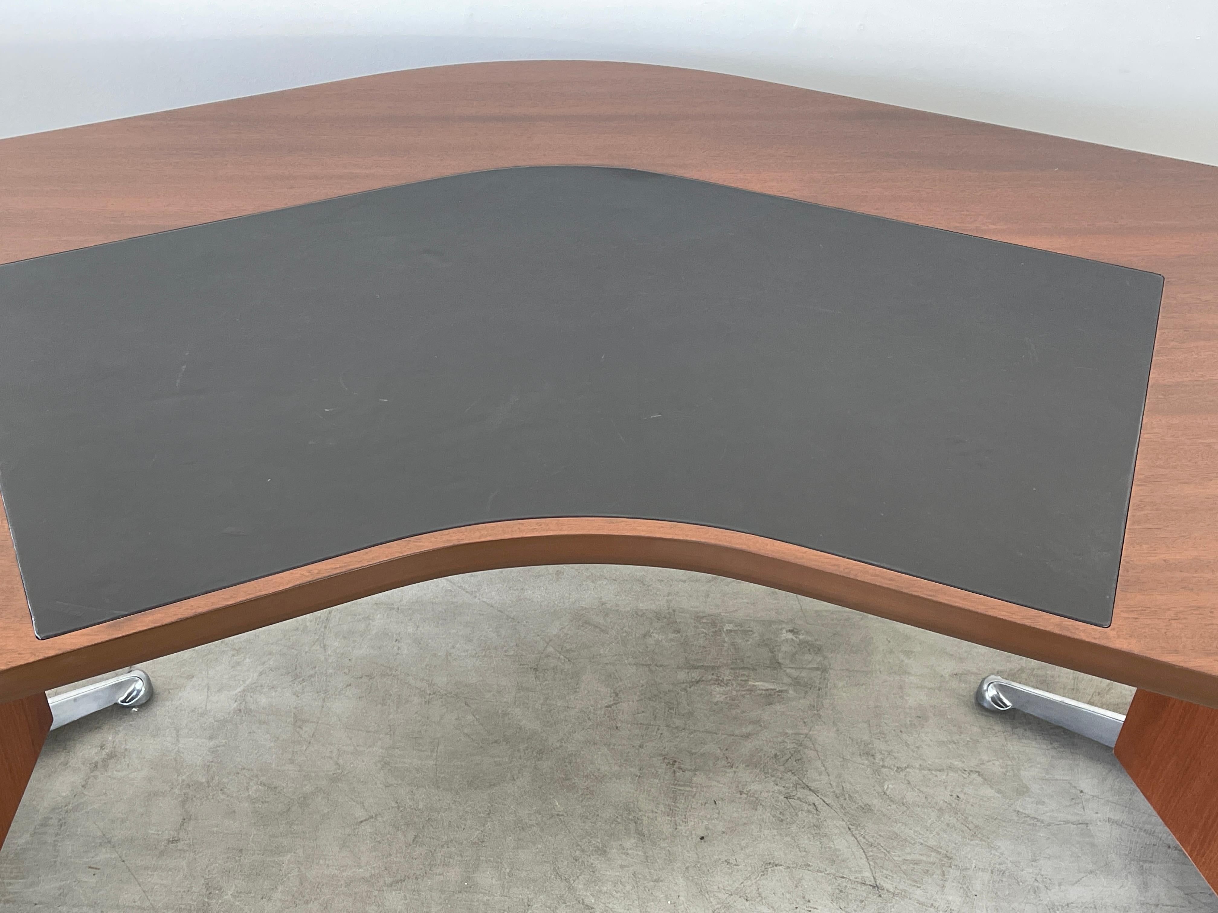 Mahogany Osvaldo Borsani Boomerang Desk