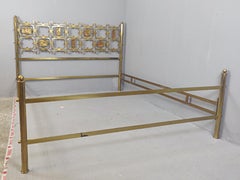 Osvaldo Borsani Brass Double Bed, Italy, 1960s