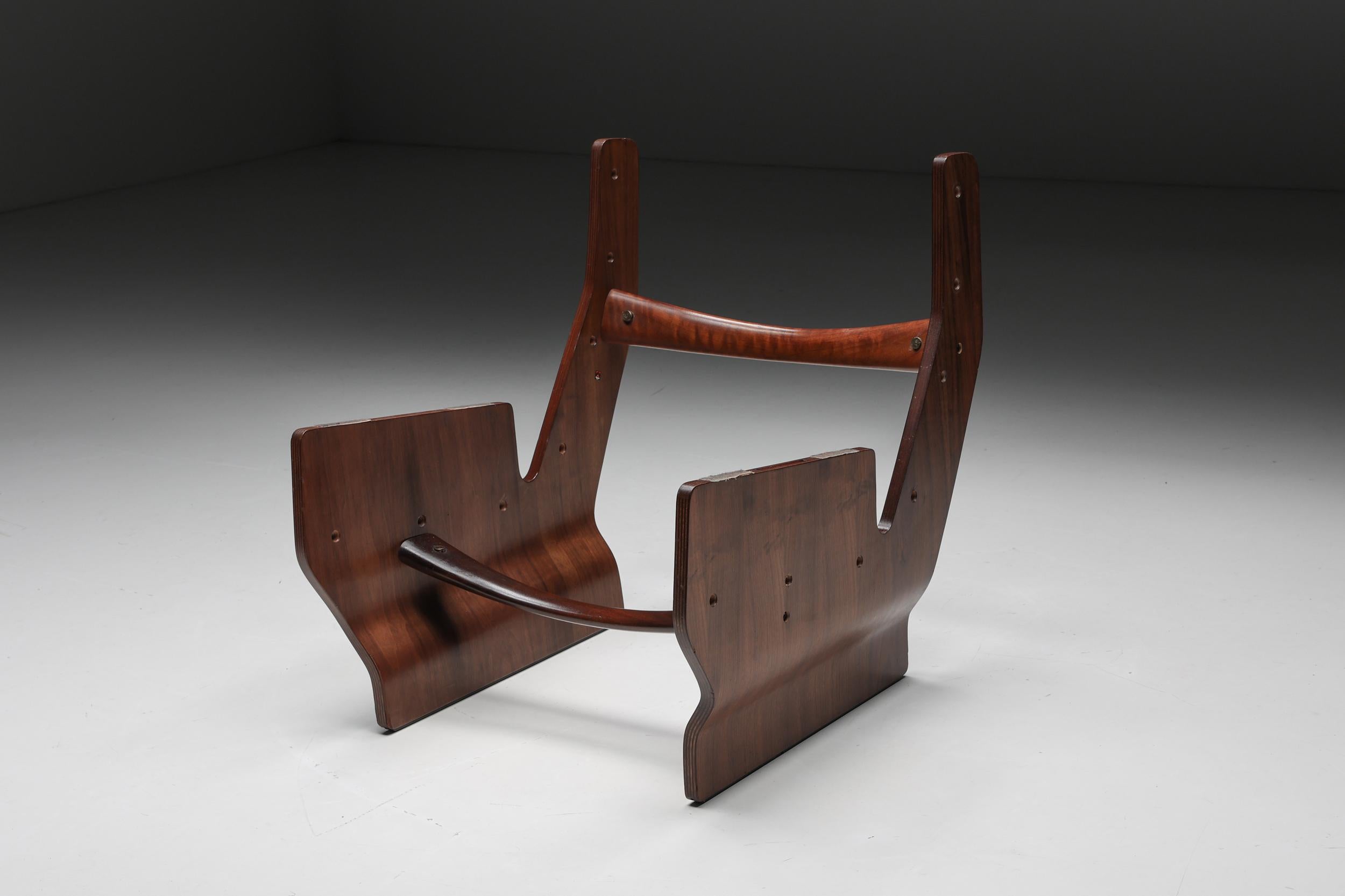 Osvaldo Borsani 'Canada' P110 Lounge Chair with Ottoman for Tecno, Italy, 1960s 1
