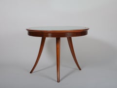 Osvaldo Borsani card / games table with glass or felt top Italy c1950