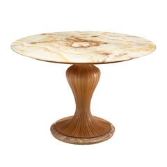 Osvaldo Borsani Classic Pedestal Table with Marble Top