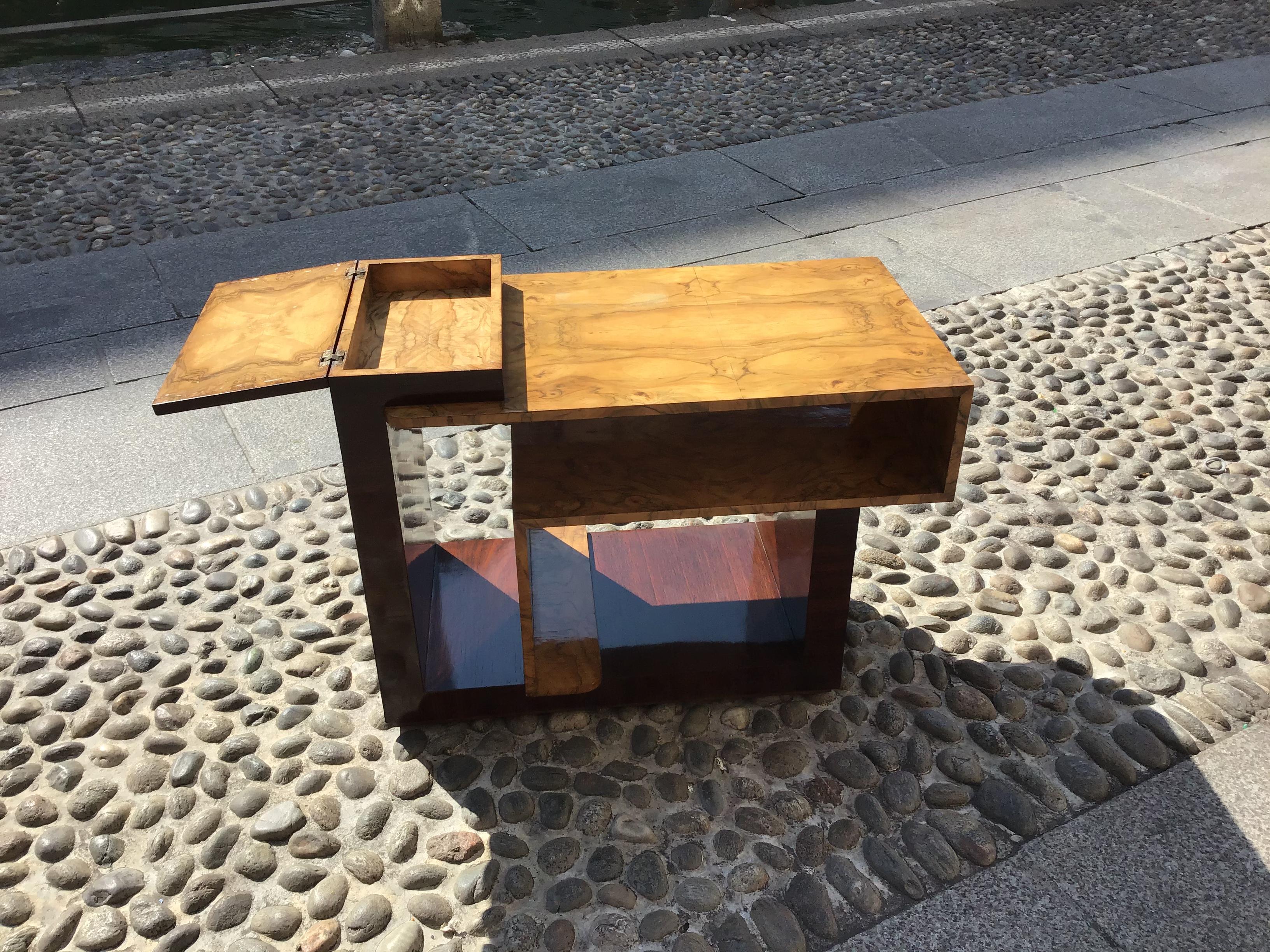Osvaldo Borsani  Coffe Table/Etagere/secretaire Wood Brass 1940 Italy in vendita 4