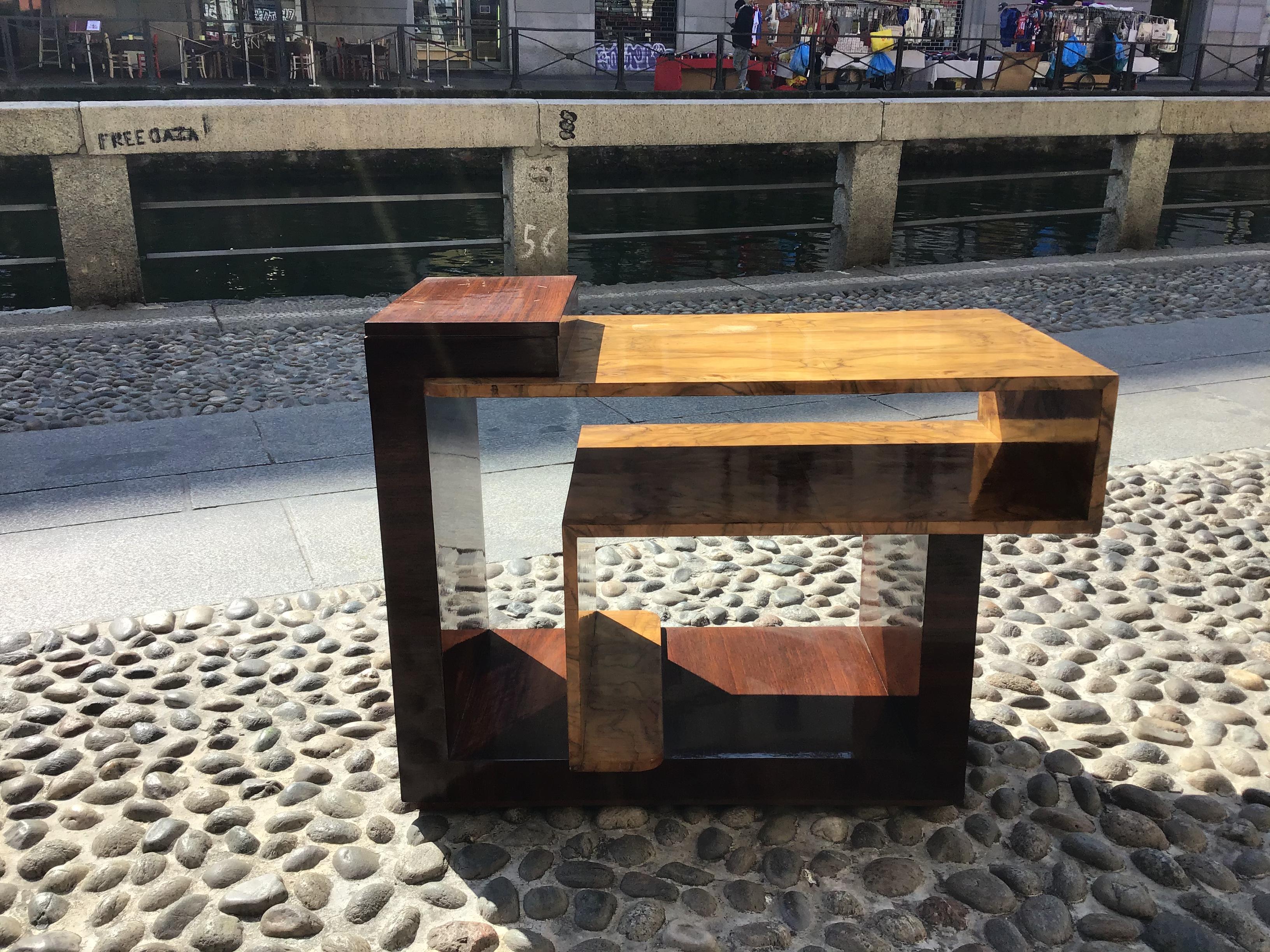 Osvaldo Borsani  Coffe Table/Etagere/secretaire Wood Brass 1940 Italy in vendita 7