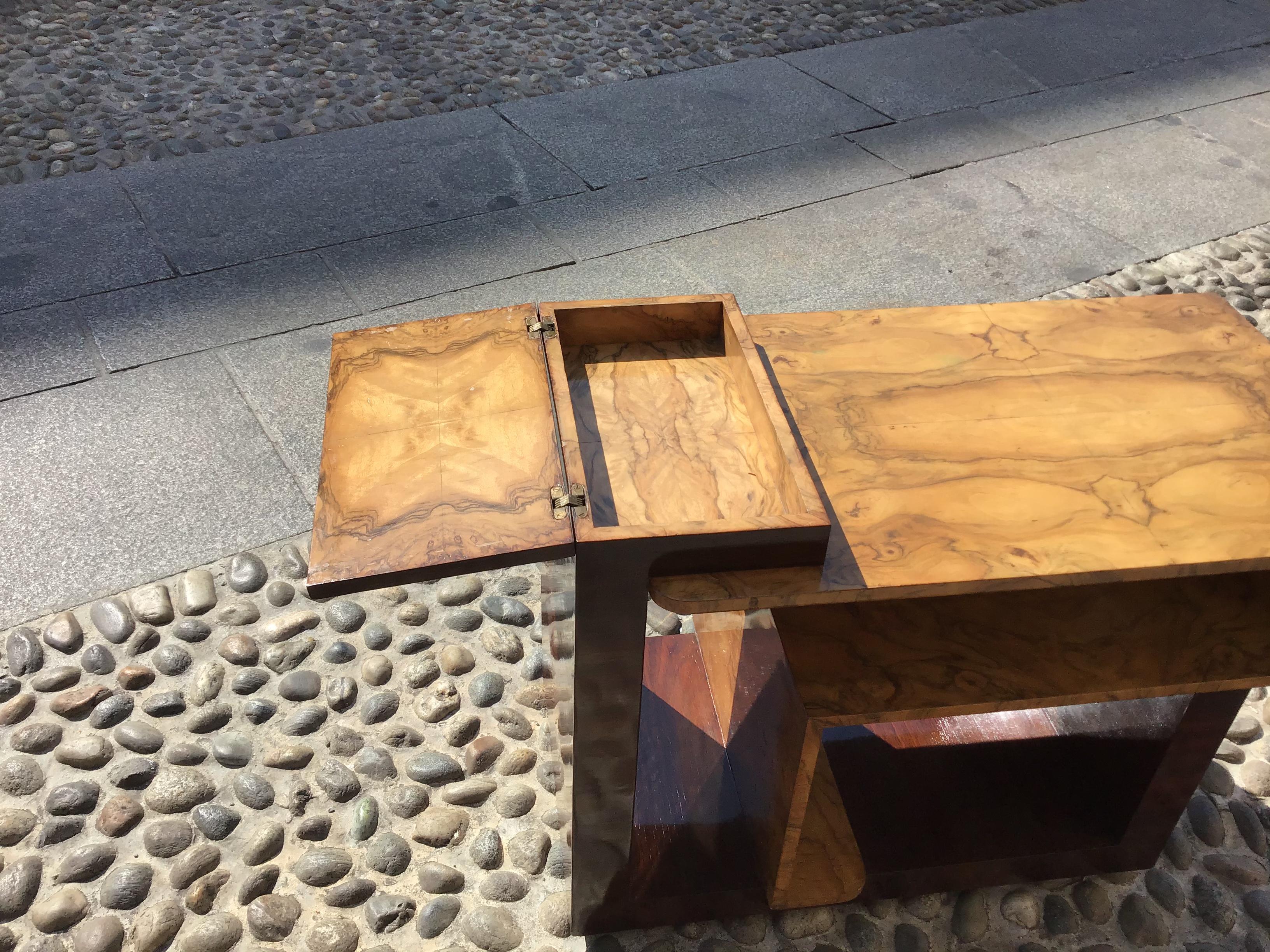 Osvaldo Borsani  Coffe Table/Etagere/secretaire Wood Brass 1940 Italy in vendita 12