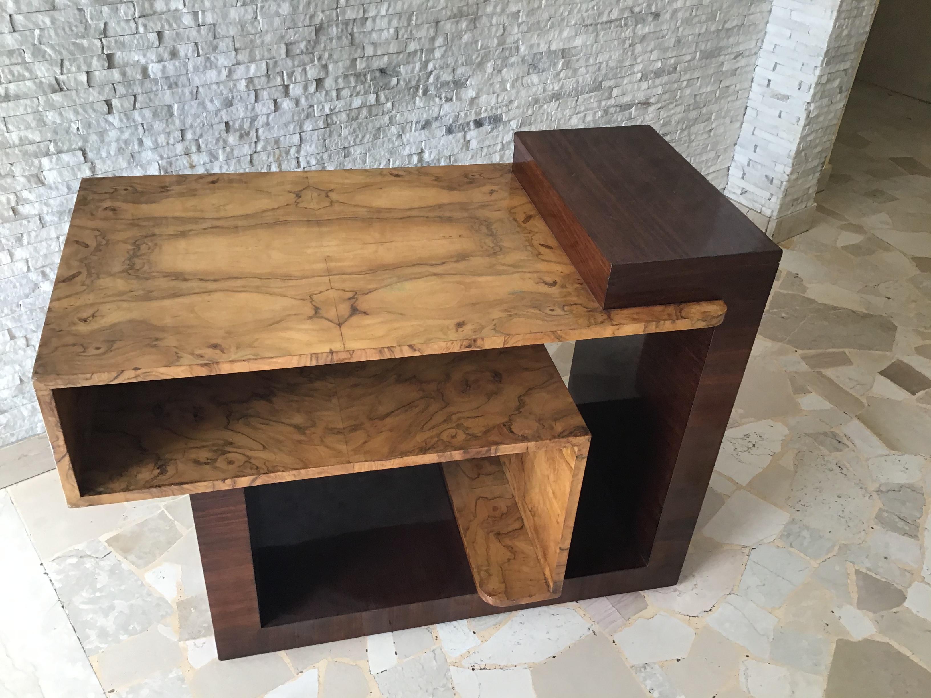 Italian Osvaldo Borsani  Coffe Table/Etagere/secretaire Wood Brass 1940 Italy in vendita