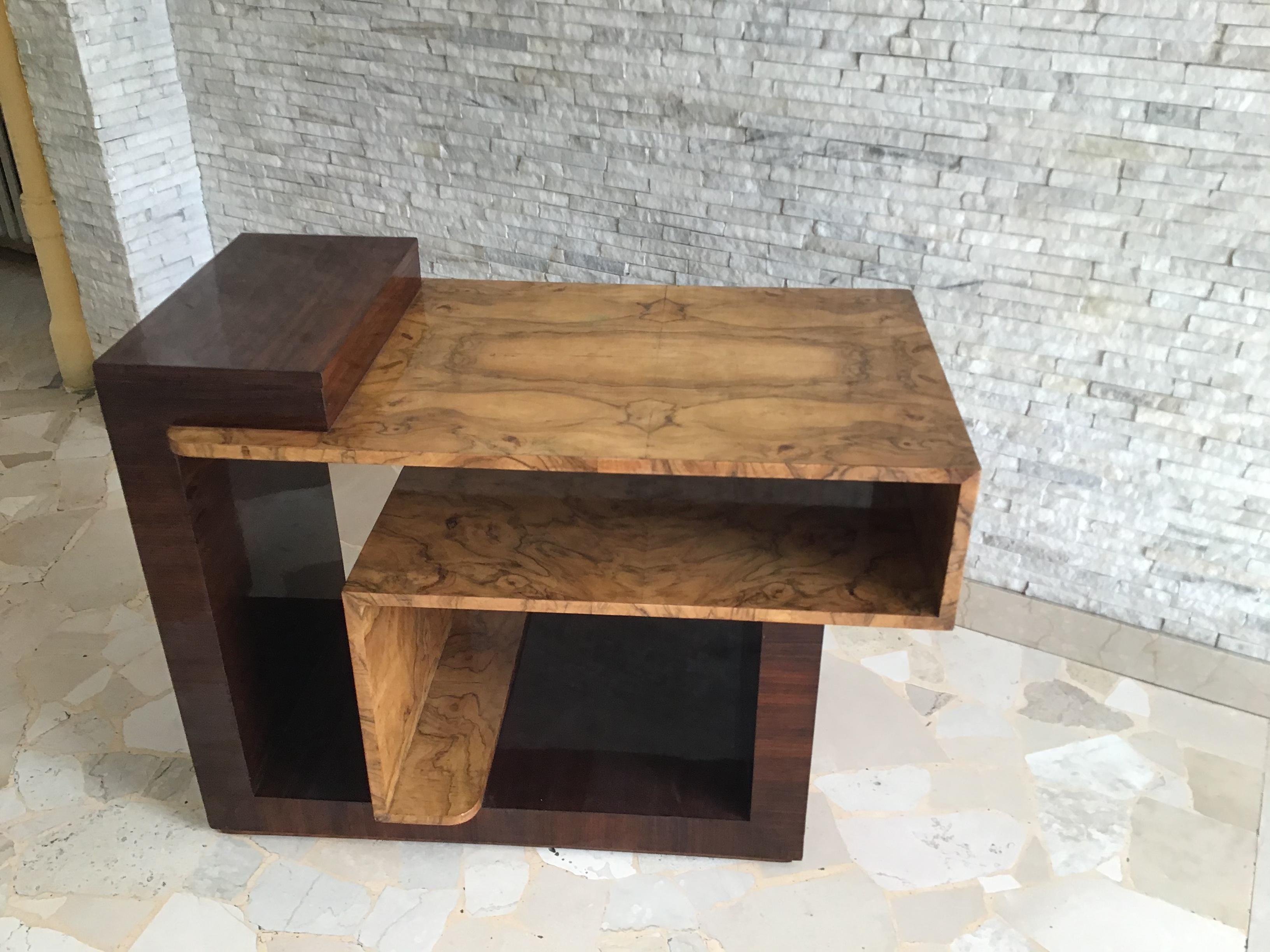 Legno Osvaldo Borsani  Coffe Table/Etagere/secretaire Wood Brass 1940 Italy in vendita