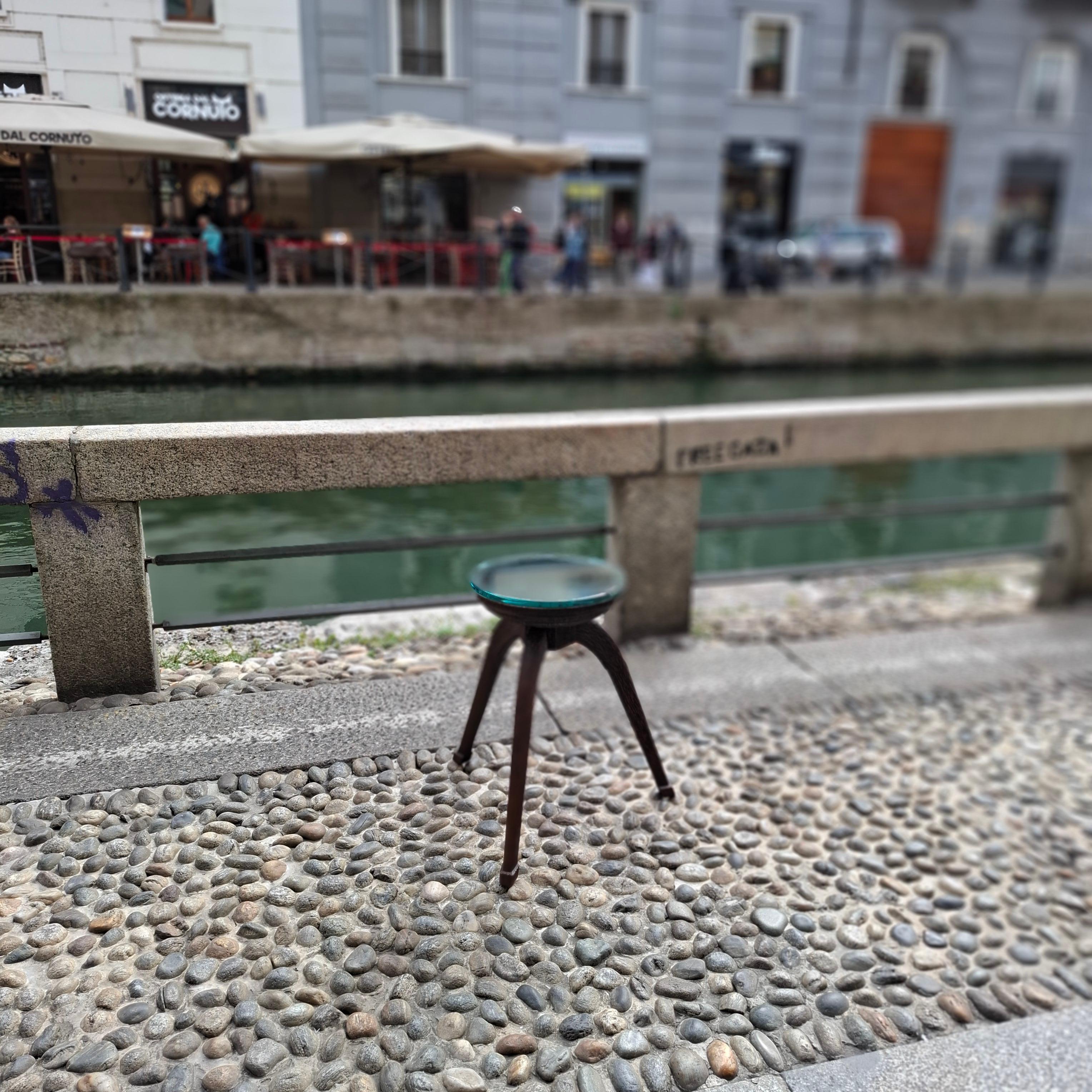 Fontana Arte TABLE DA CAFFE' IN VETRINA DI LEGNO 1950 ITALIA in vendita 2