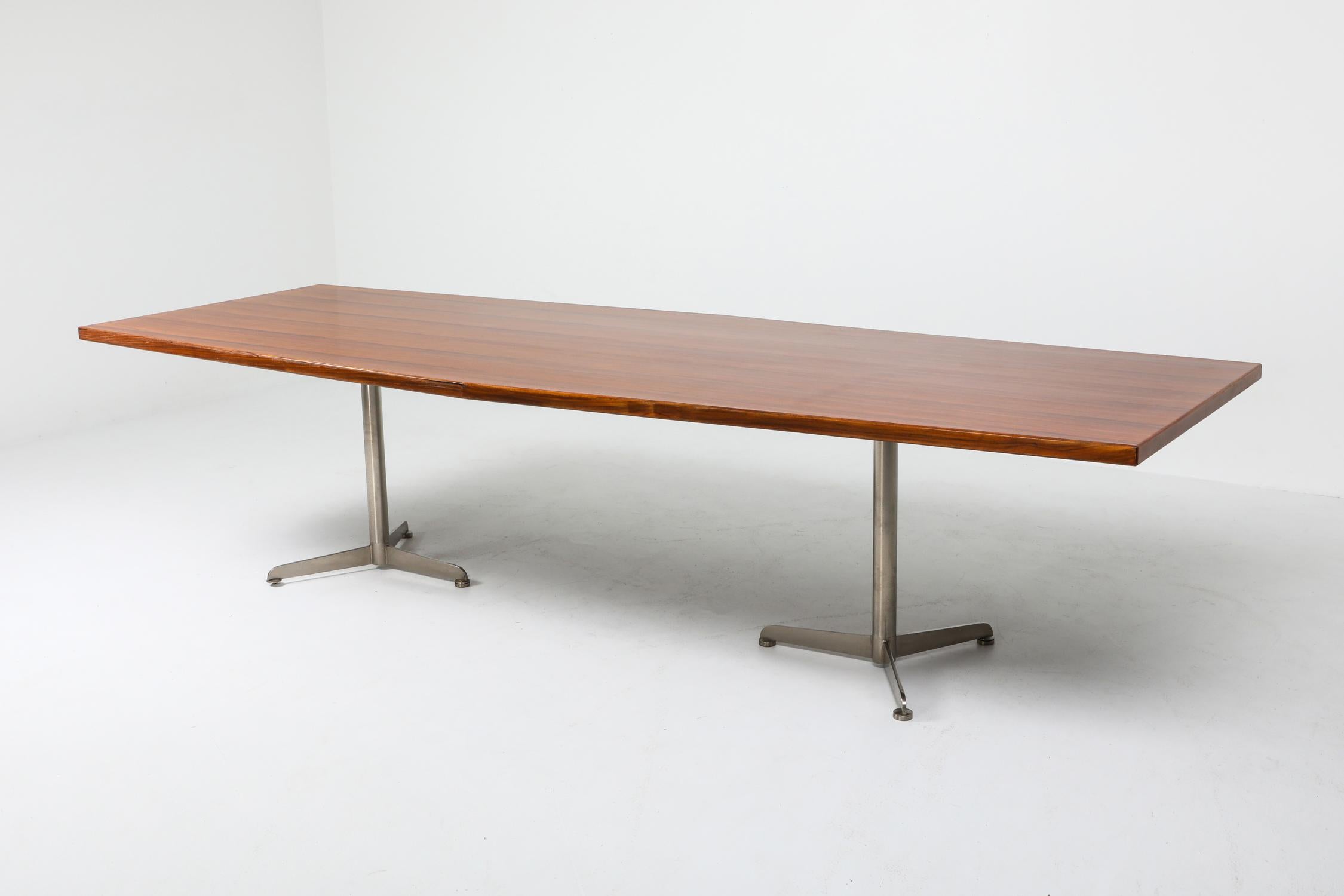 Mid-Century Modern Osvaldo Borsani Conference Table for Tecno, Italy, 1960s