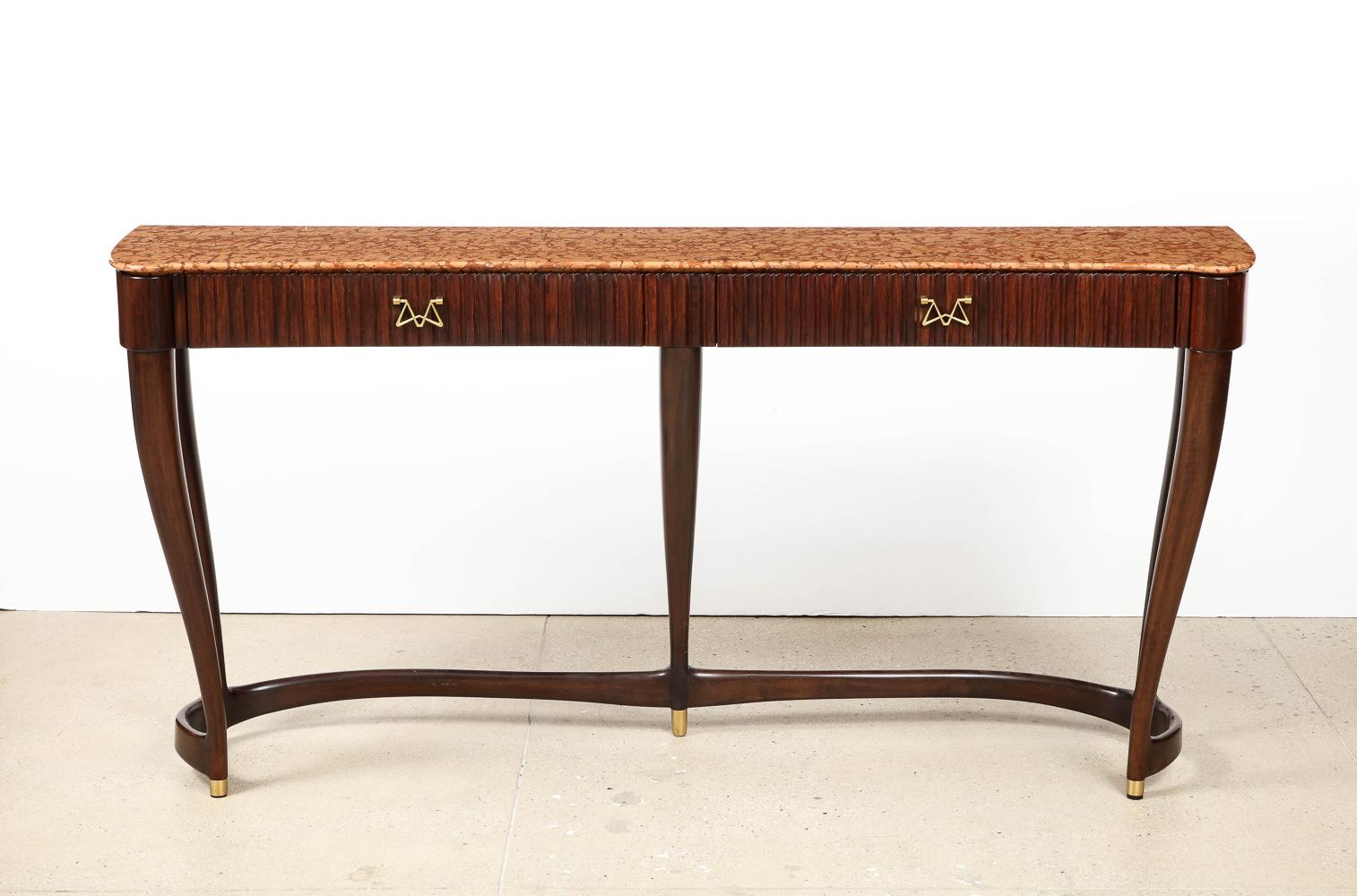 Hand-Crafted Osvaldo Borsani Console Table For Sale