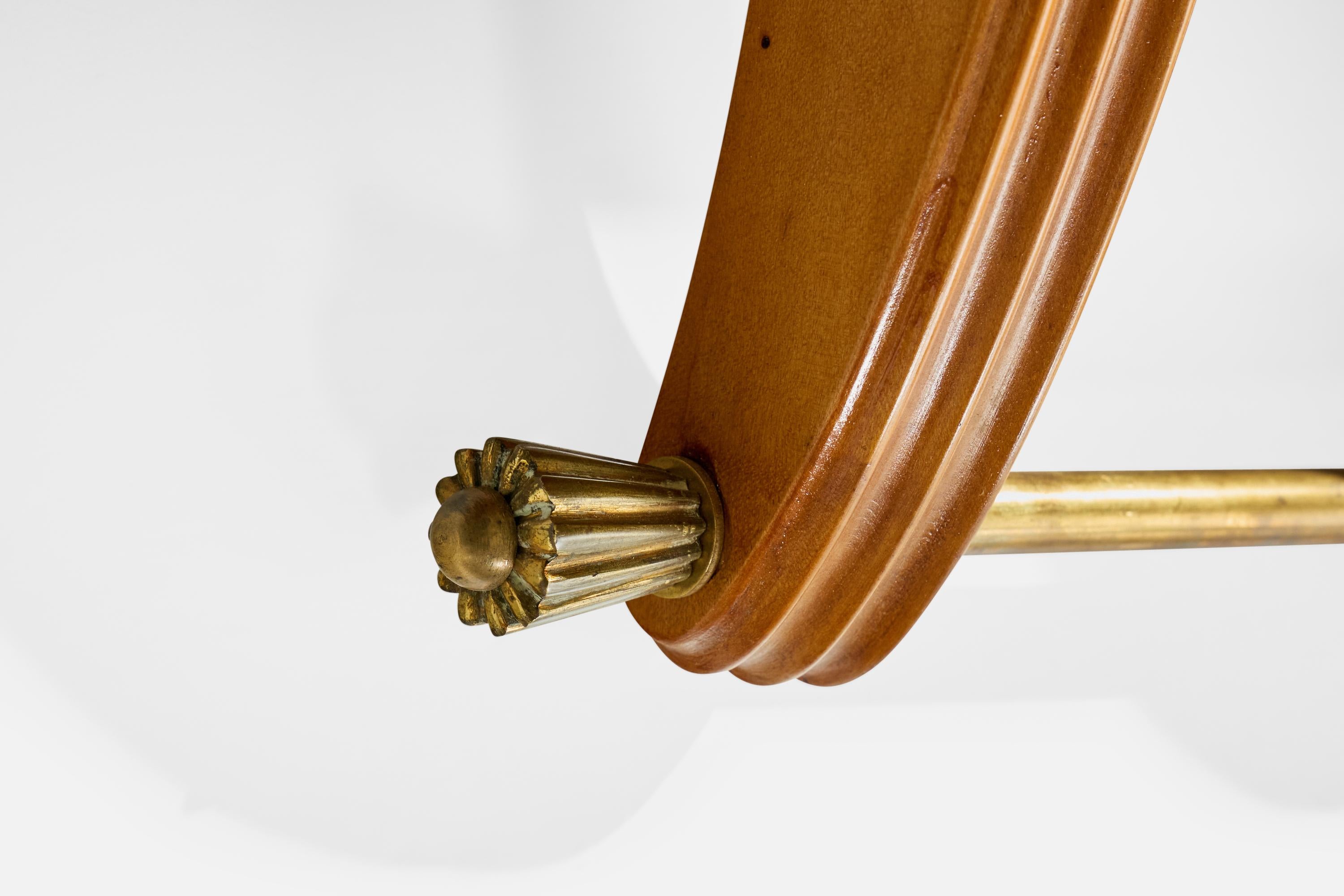 Osvaldo Borsani, Console Table, Wood, Brass, Mirror, Italy, 1940s in vendita 2