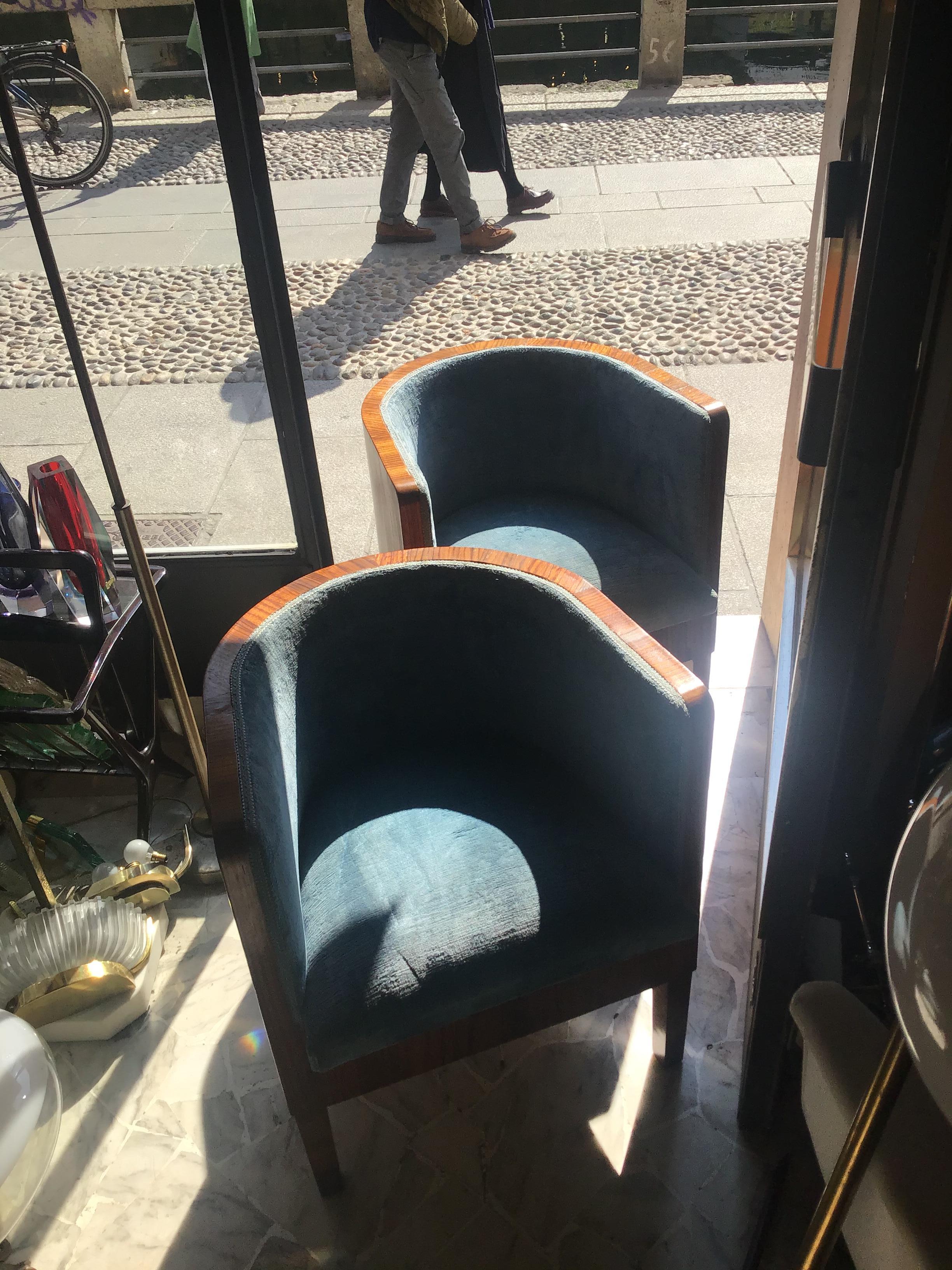 Italian Osvaldo Borsani Pair of Armchairs 