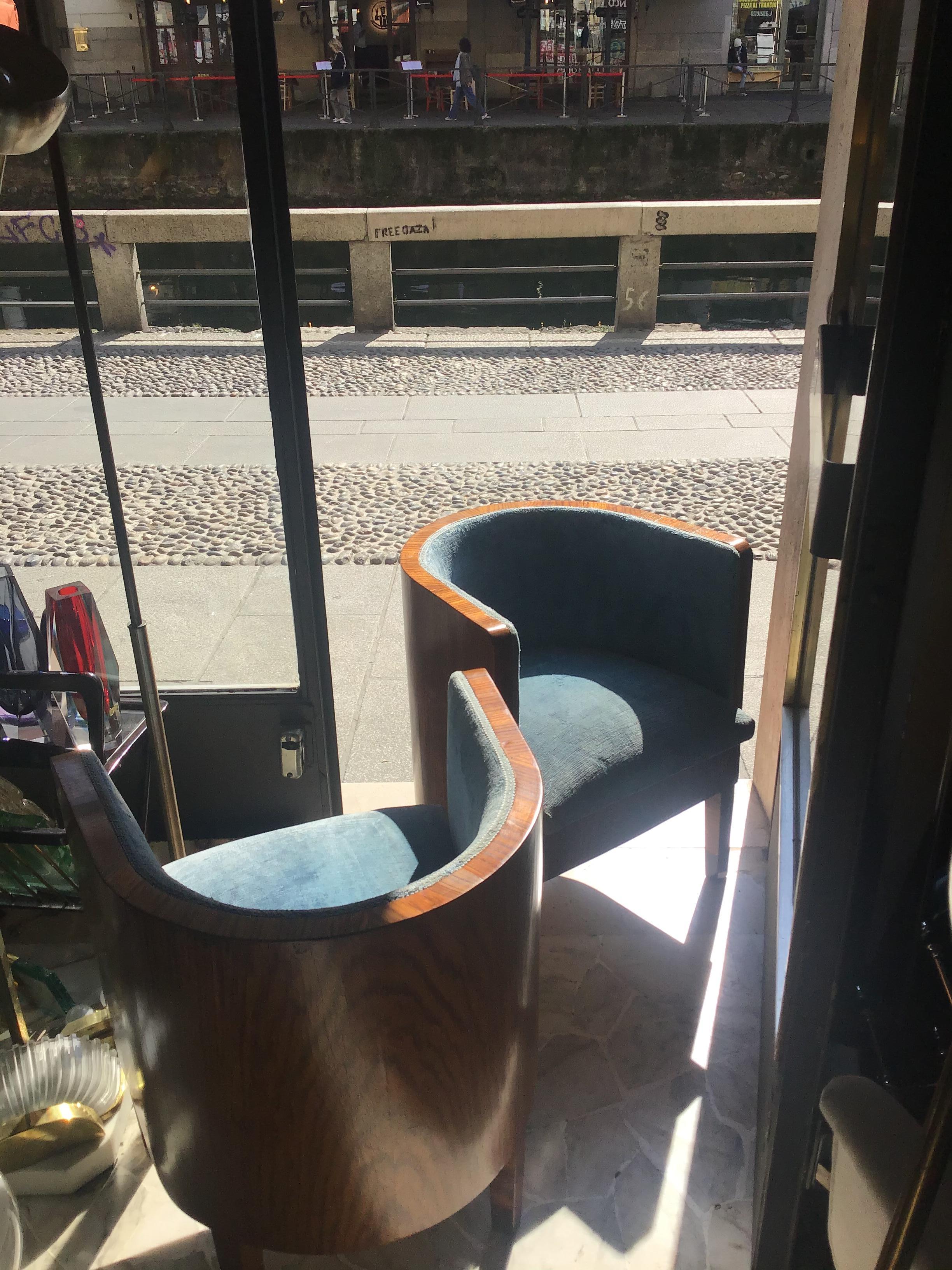 Mid-20th Century Osvaldo Borsani Pair of Armchairs 