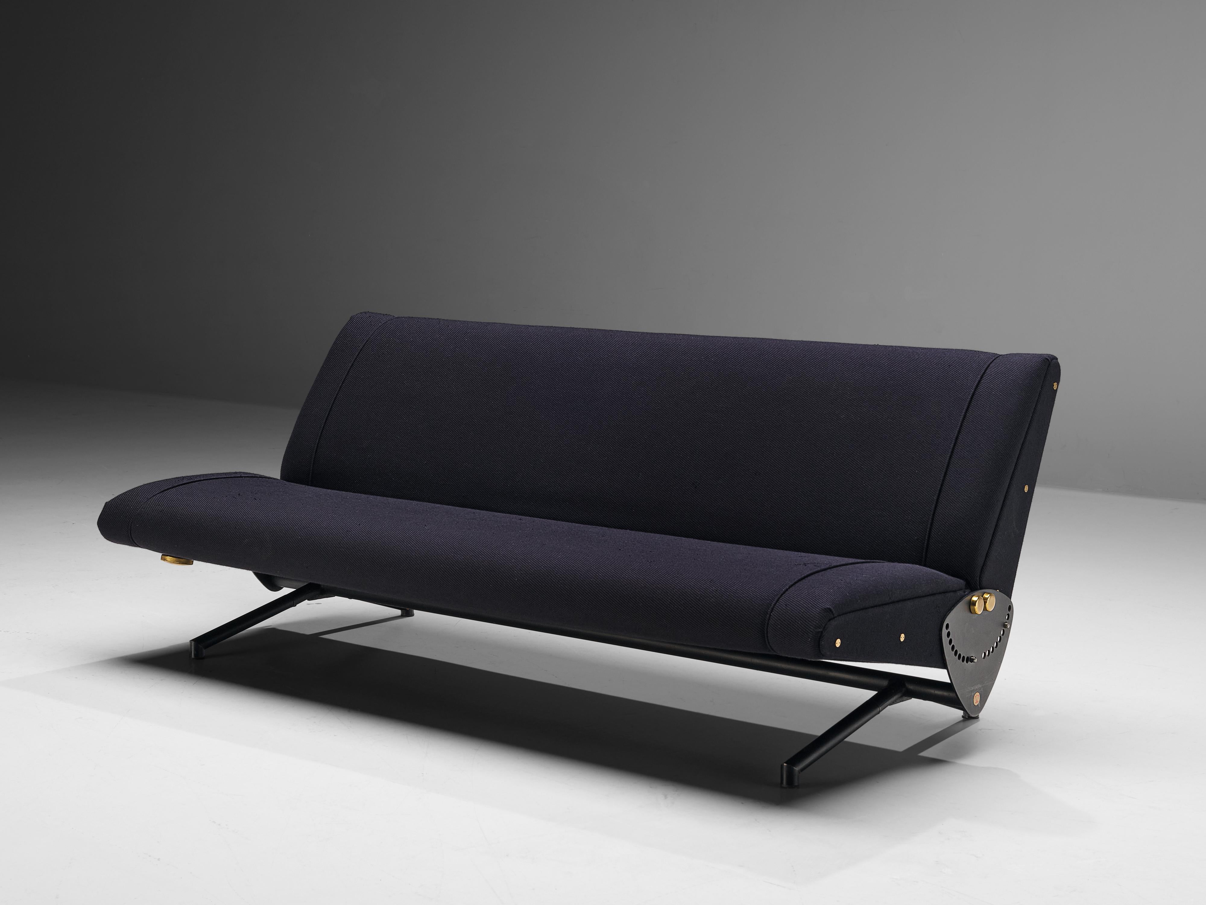 Osvaldo Borsani for Tecno, sofa 'D70', in steel, brass, fabric upholstery, Italy, 1954

Osvaldo Borsanis sofa 'D70' was presented at the Triennale of Milan in 1954 where it won the Gold Medal for design. Not only the design is extraordinary, because