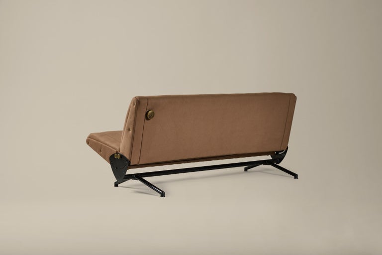 Metal Osvaldo Borsani 'D70' Reclining Sofa For Sale